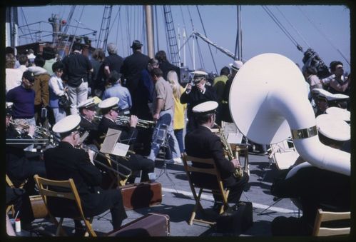 The arrival of the Eppleton Hall (built 1914; tugboat) in San Francisco, March 24, 1970