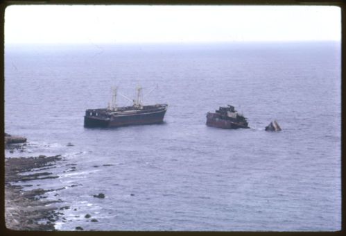Sample images of the wreck of Dominator (built 1944; cargo vessel, Libery ship) off of Rocky Point, Palos Verdes, California
