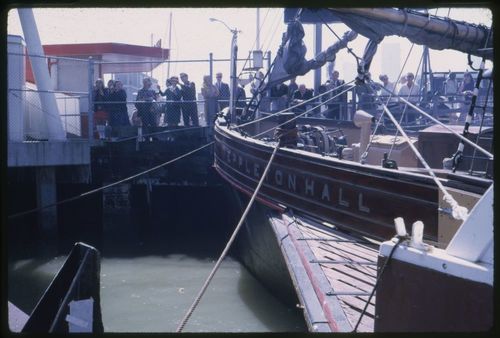 Various views of the Eppleton Hall (built 1914; tugboat) at dock in San Francisco upon her arrival from Newcastle, England, March 24, 1970