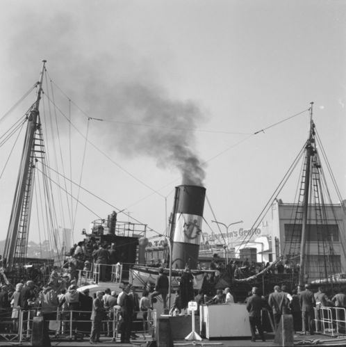Sample photographs of Eppleton Hall (tugboat) arriving in San Francisco from Newcastle, England, March 24, 1970
