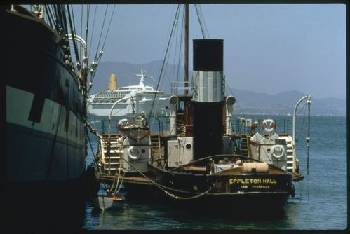 Various views of the Eppleton Hall (built 1914; tugboat) at and near the San Francisco Waterfront