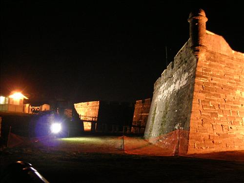 Lighting at Castillo de San Marcos National Monument in January 2008