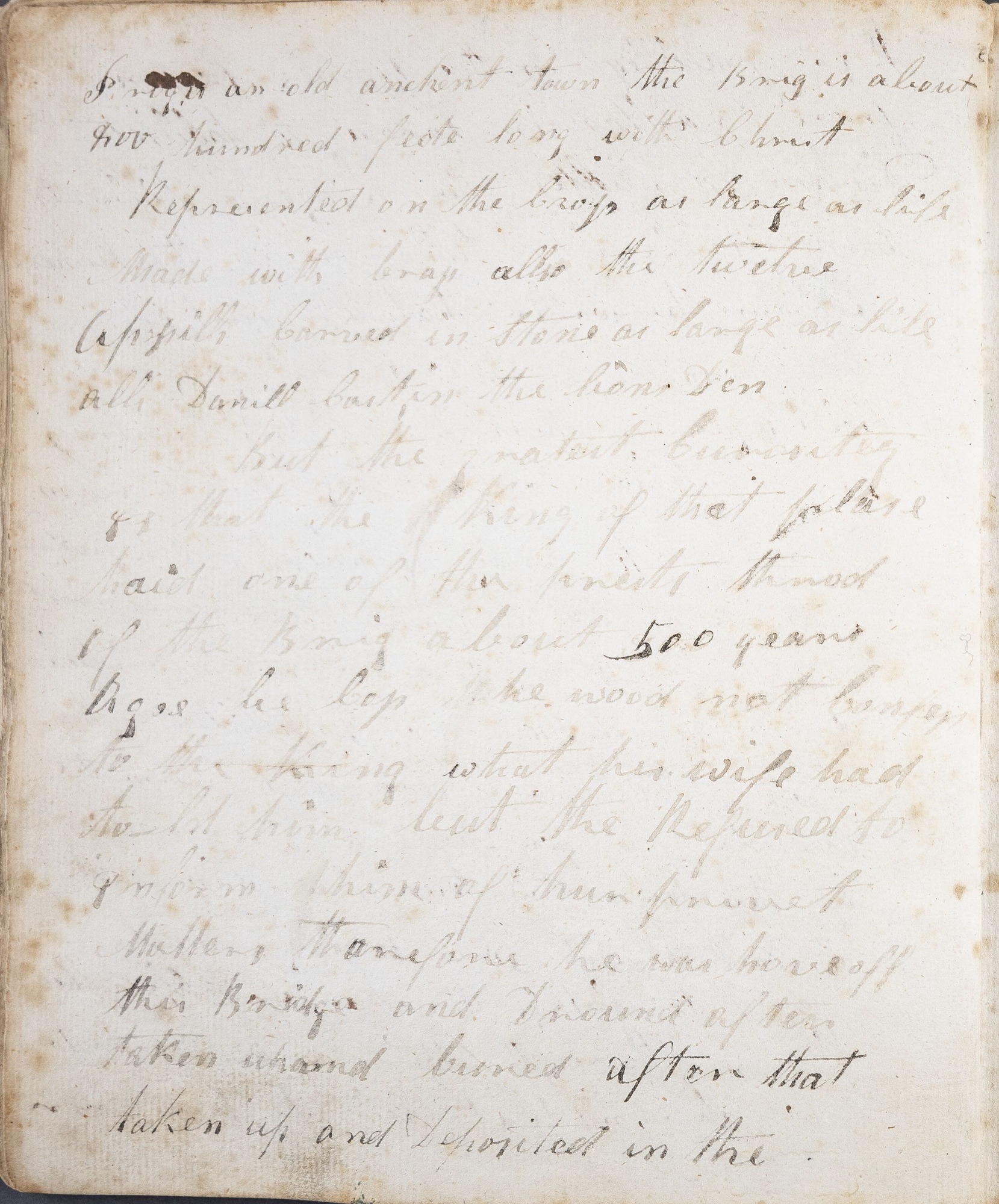 page of handwritten text