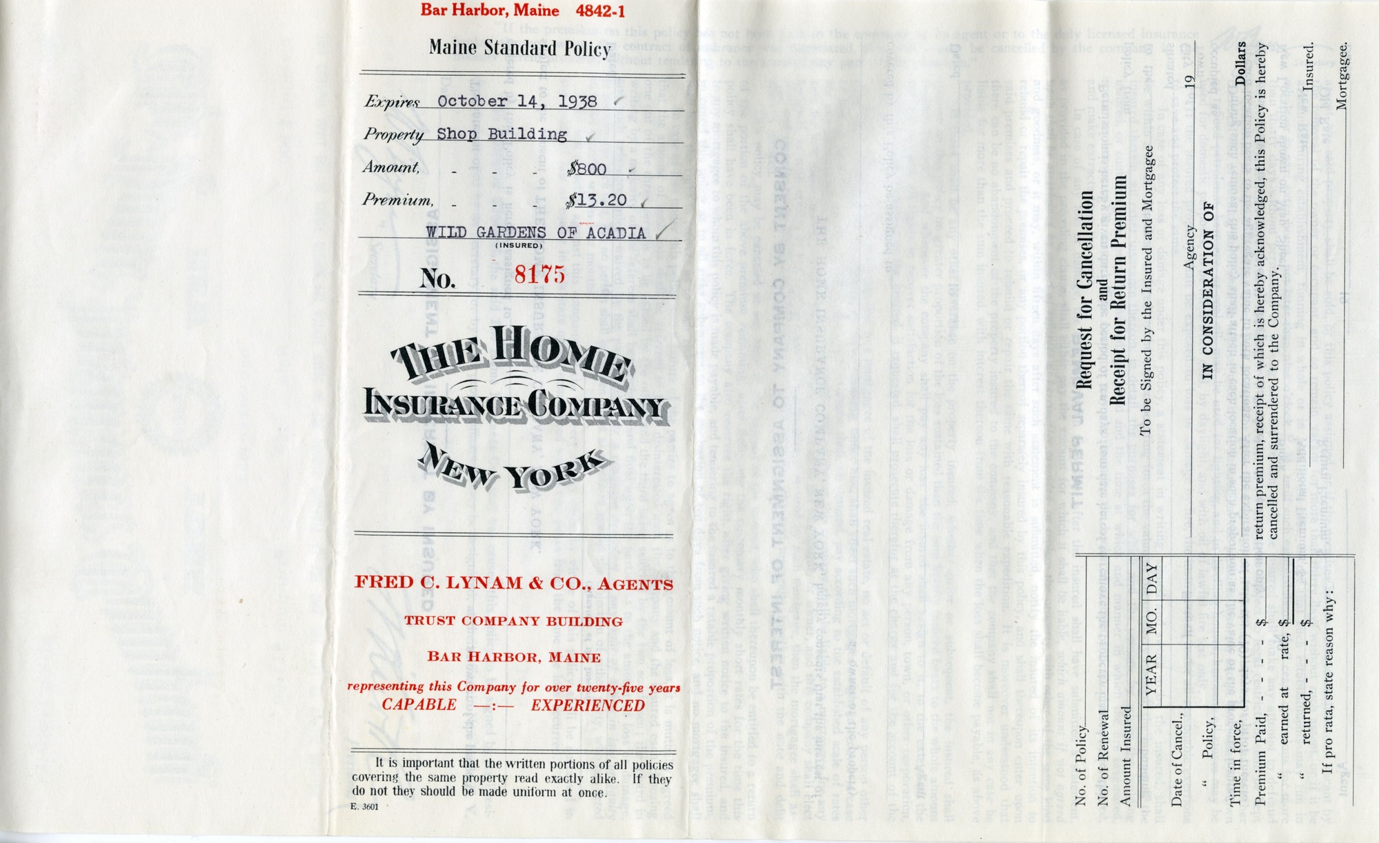 Contract, Lynam to Wild Gardens, October 14, 1937 p.1.tif