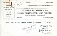Receipt, Shea Brothers to Dorr, June 4, 1937 p.1.tif