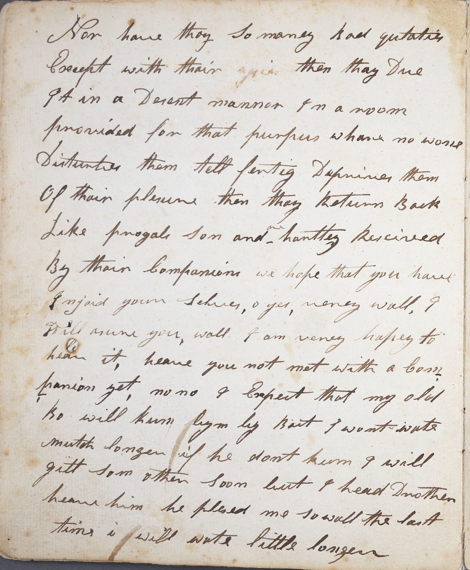 page of handwritten text