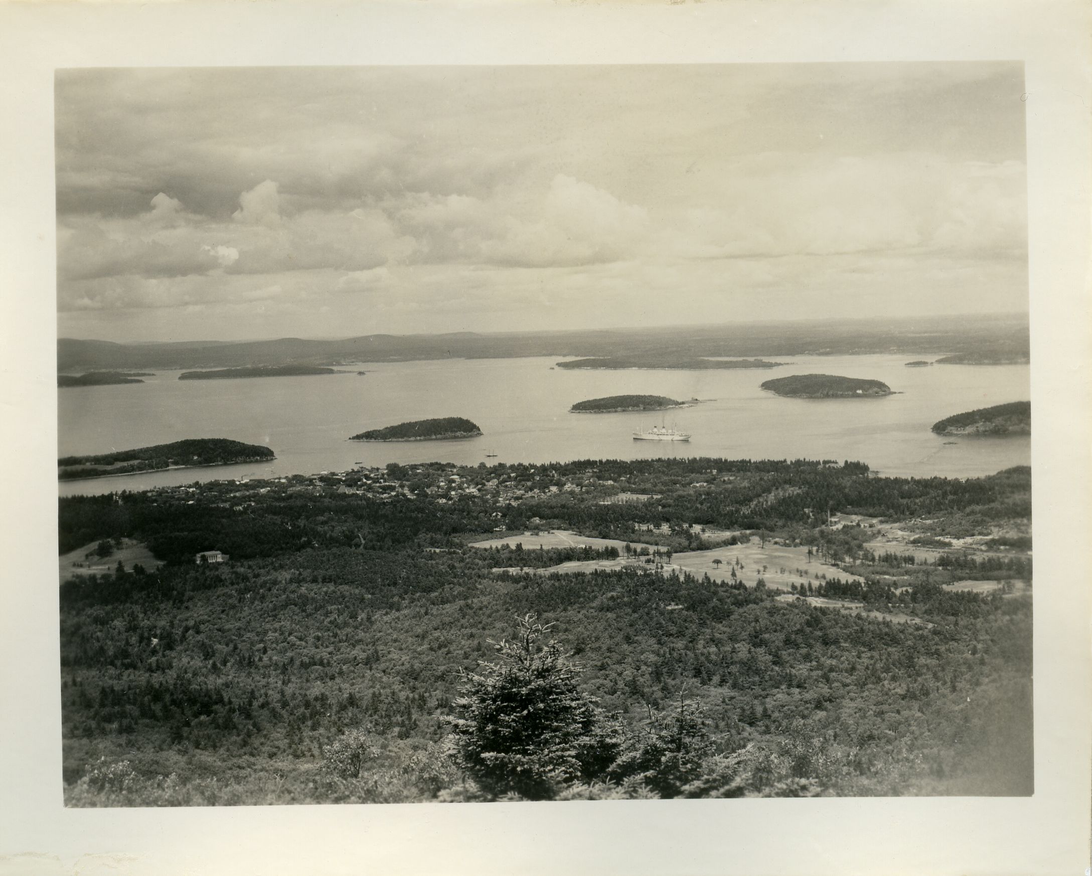 Bar Harbor and Frenchmans Bay from Cadillac