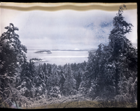 Bay View and Distant Hills from Old Farm porch in Winter
