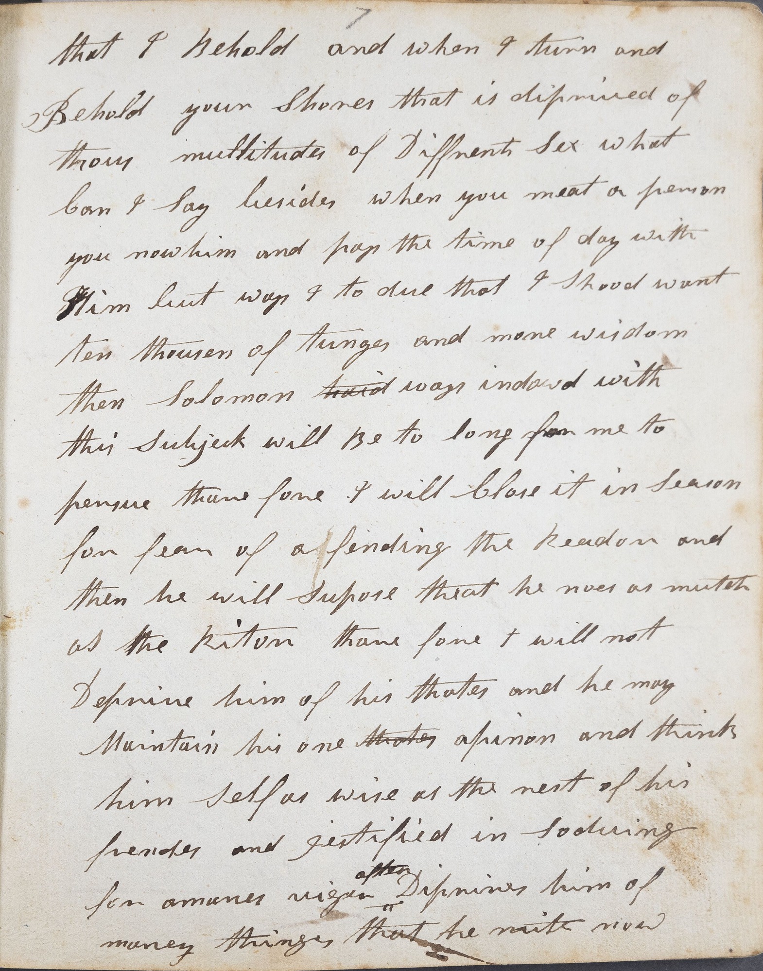 page of handwritten text