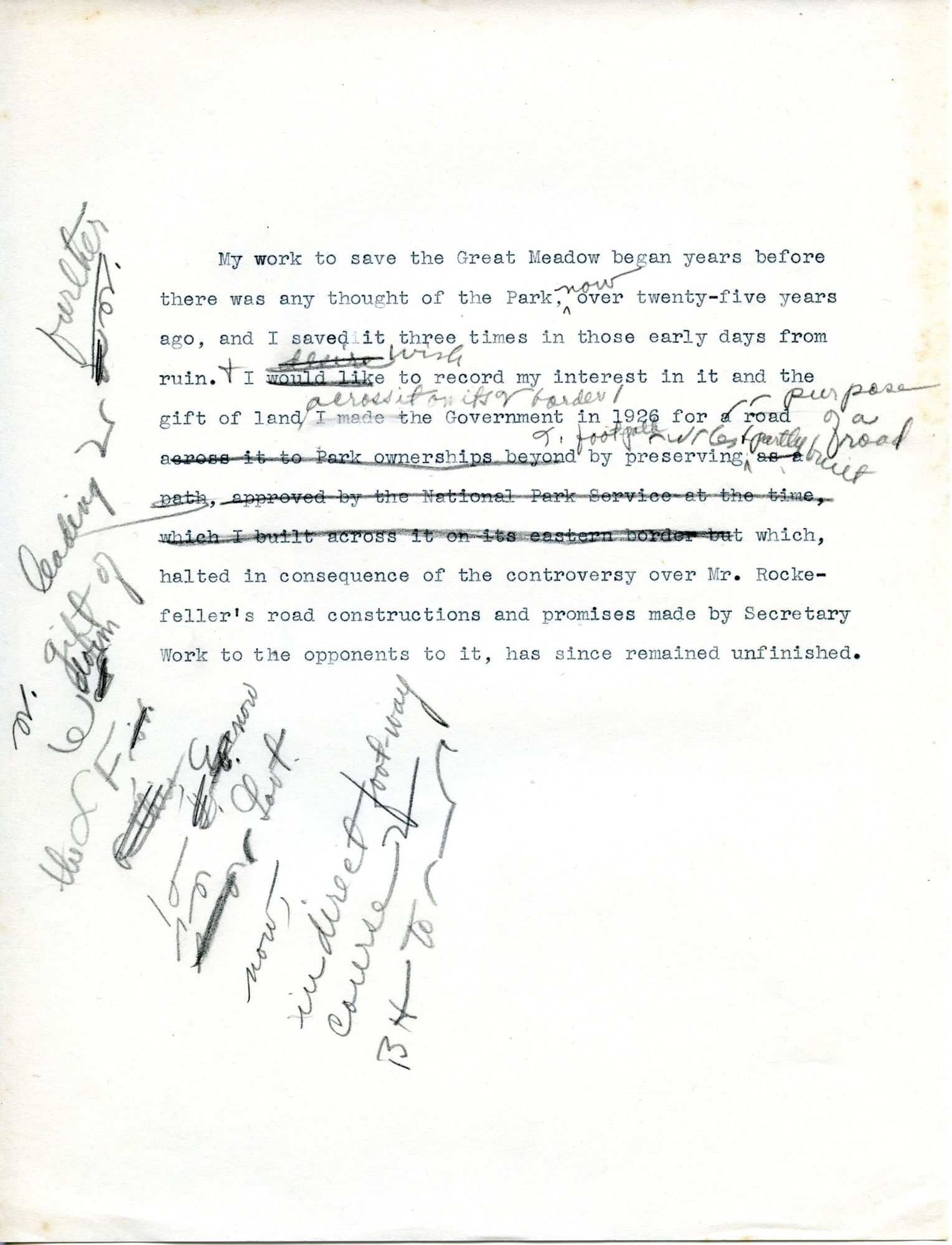 Letter, Dorr, Draft p.1