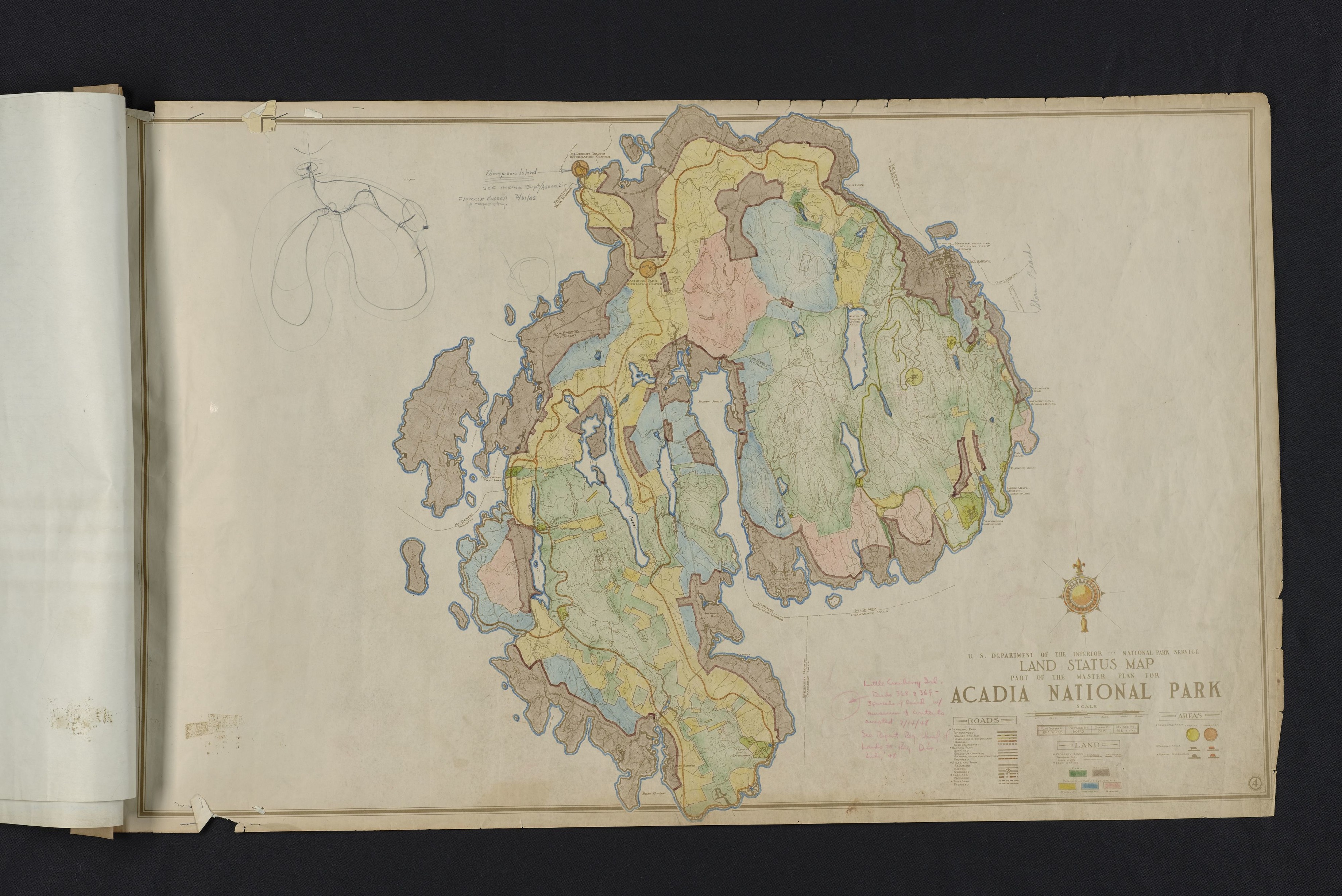 U.S. Department of the Interior National Park Service Land Status Map Part of the Master Plan for Acadia National Park
