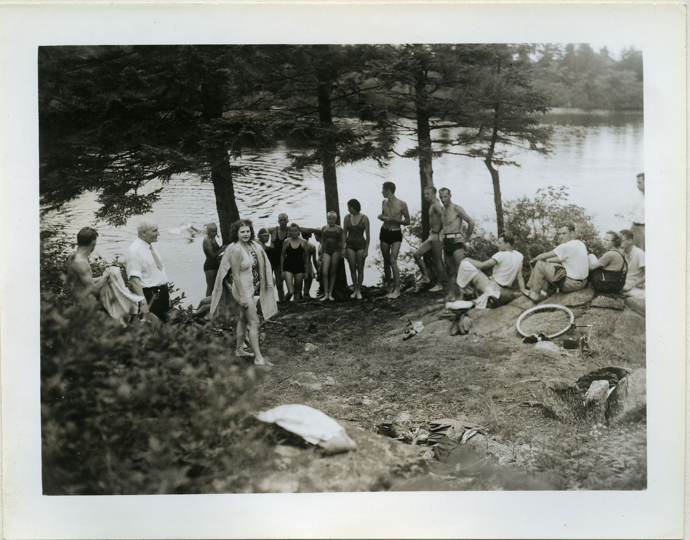 SWIMMERS AT SARGENT POND