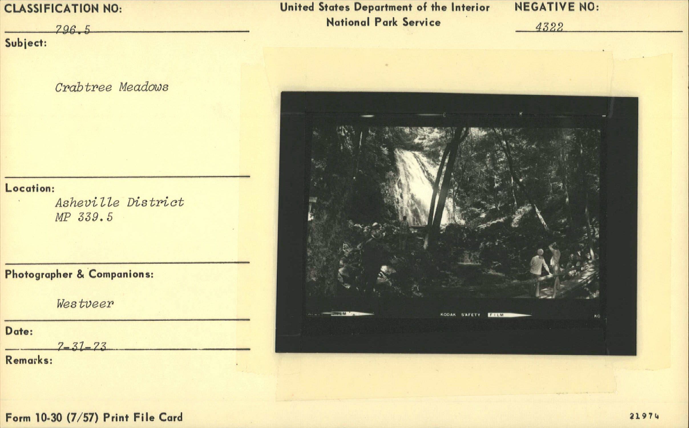 Crabtree Meadows showing falls