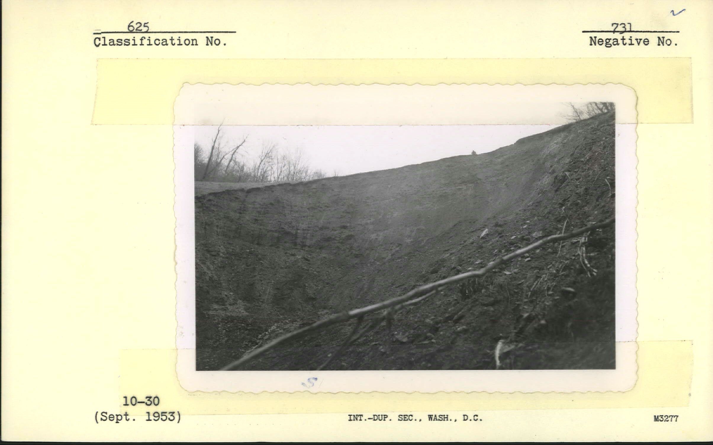 Storm damage from a slide on the Parkway