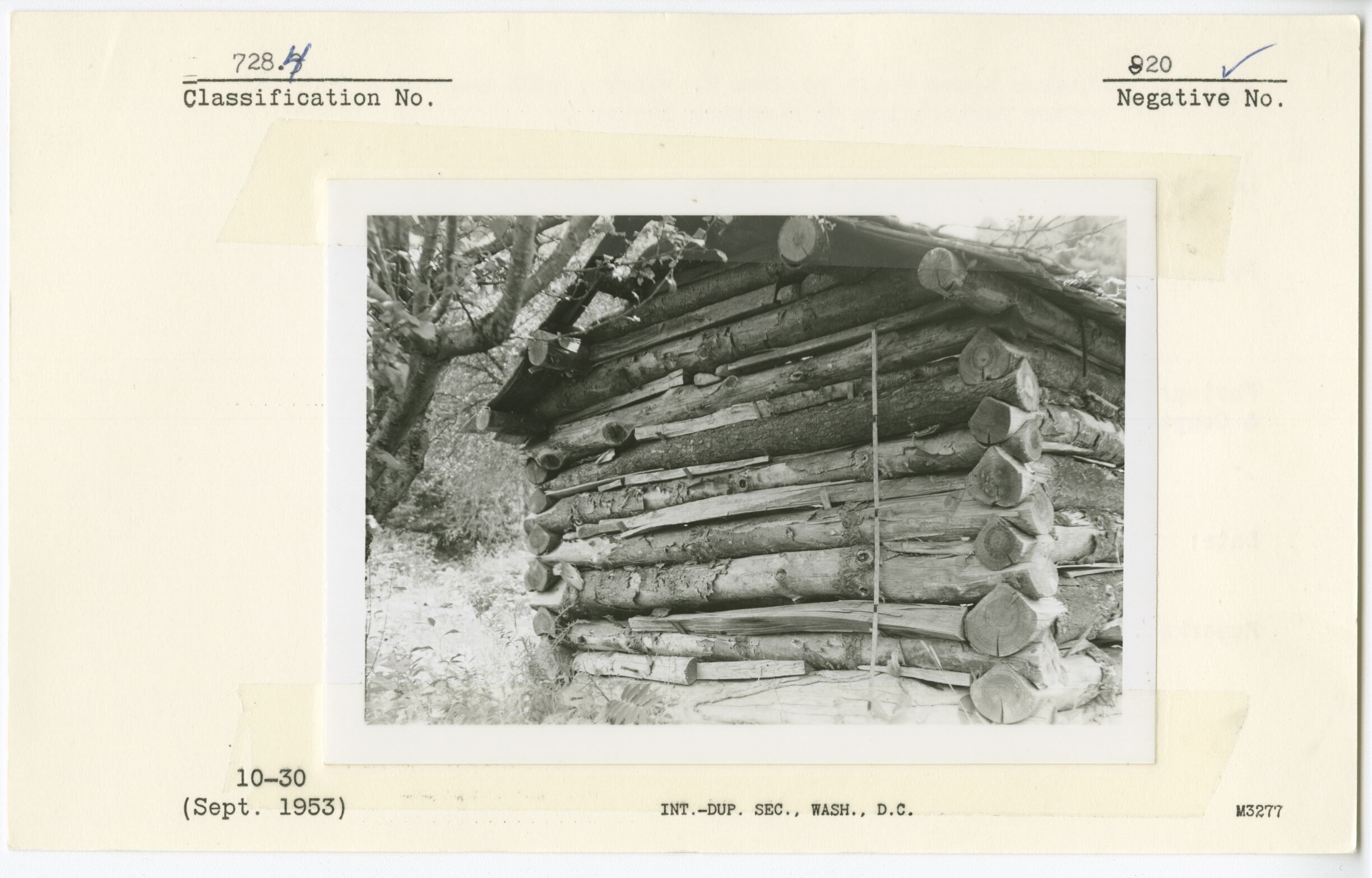 Chicken House, built by John C. Clark, 1881 restored at Humpback Rocks by NPS, 1953