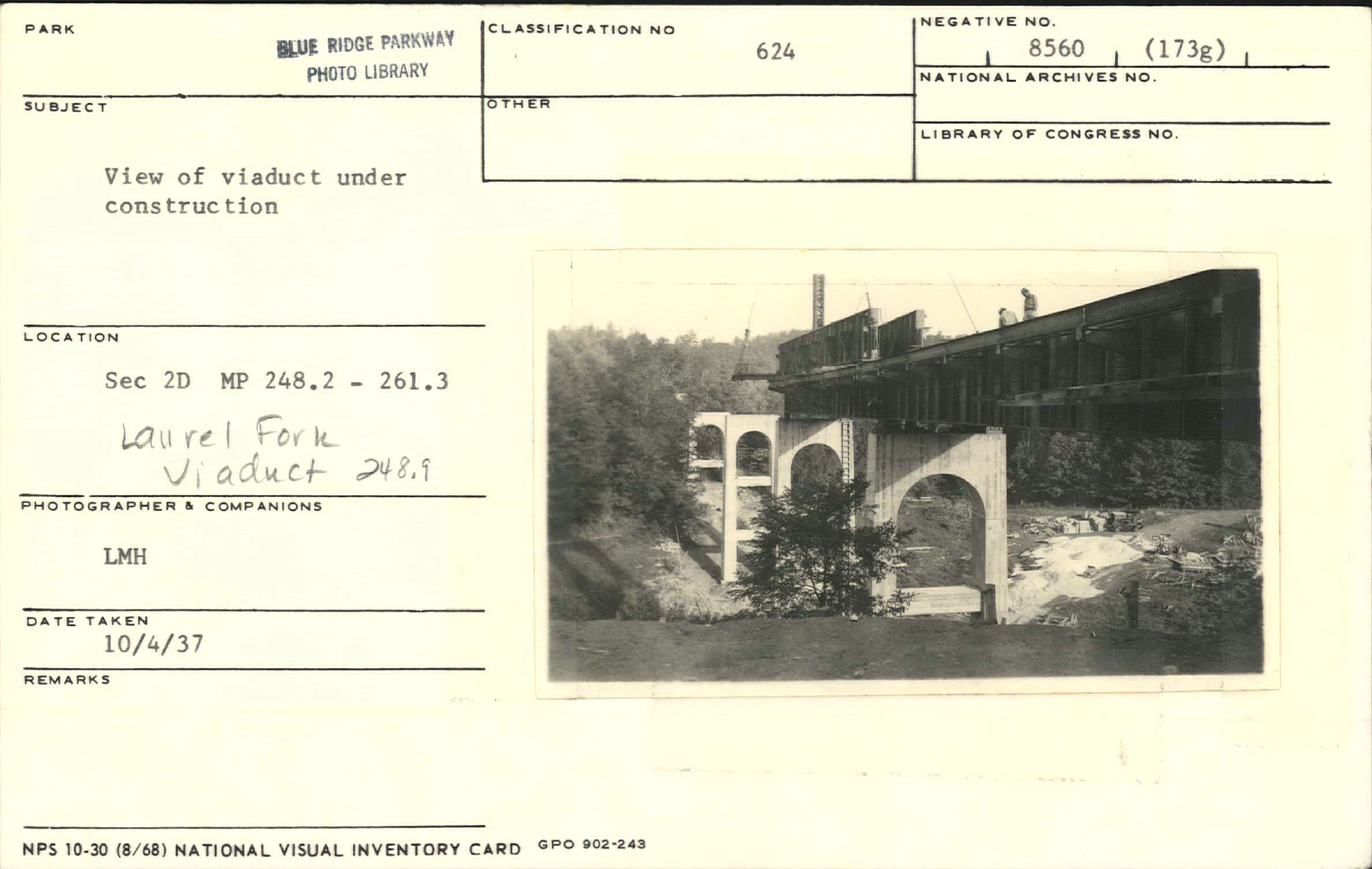 View of viaduct under construction