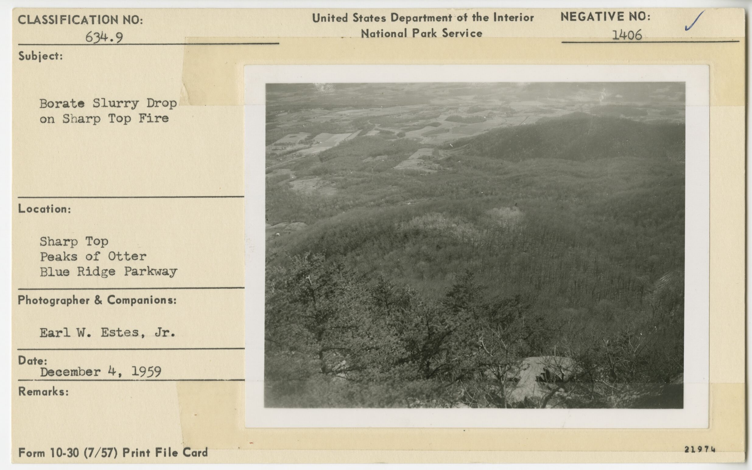 Borate Slurry Drop on Sharp Top Fire