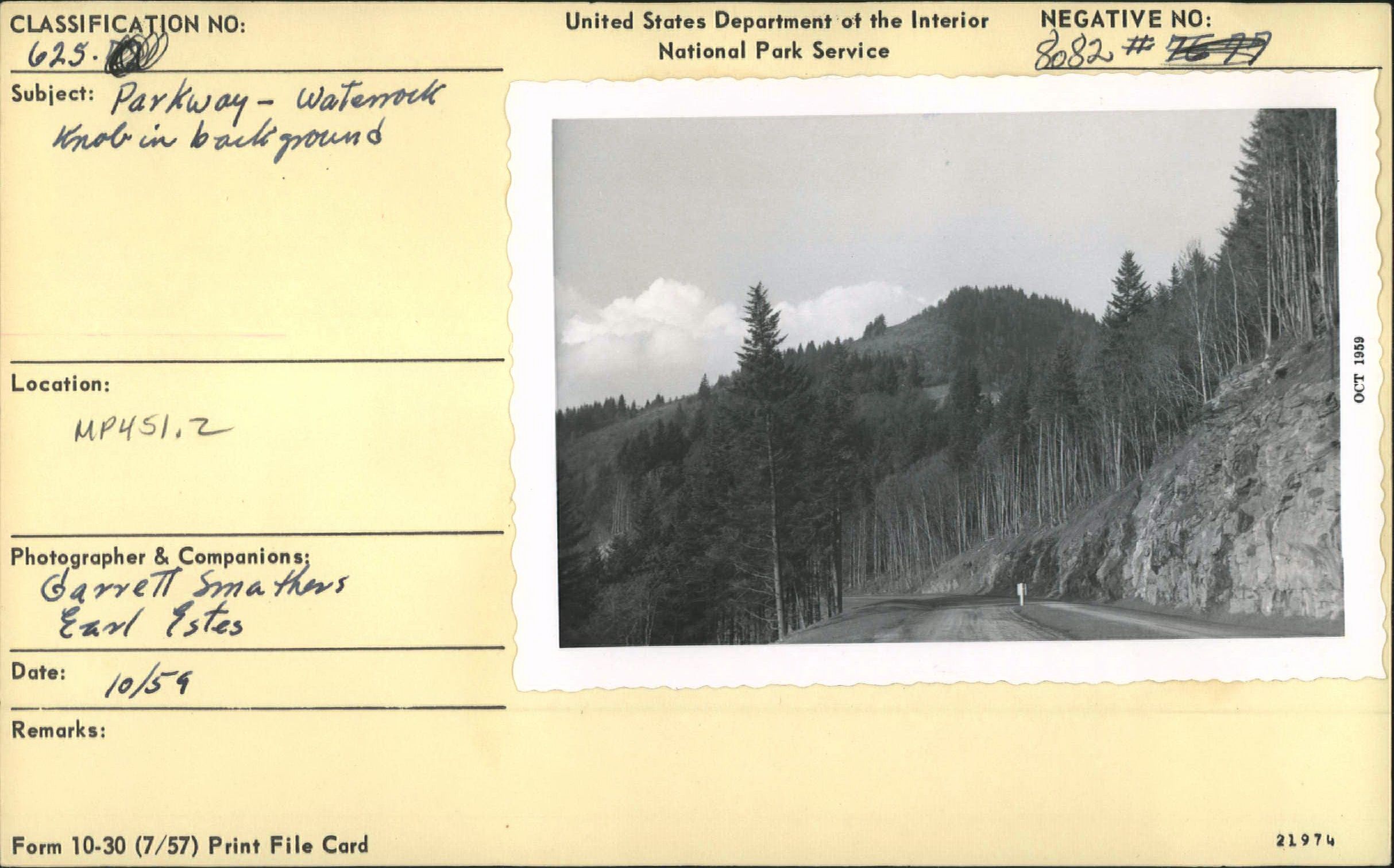 Parkway with Waterrock Knob in background