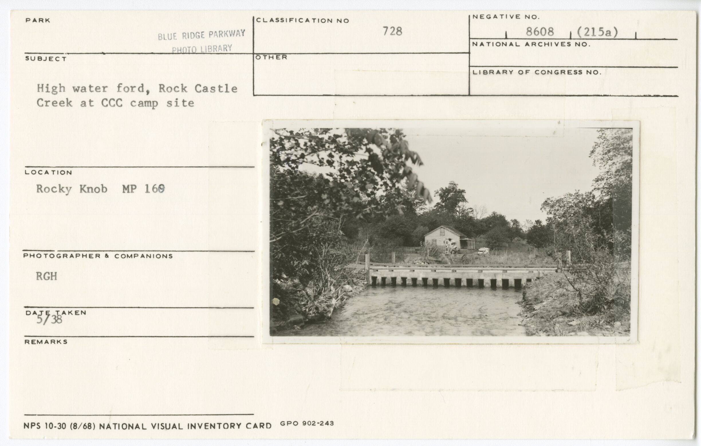 High water ford, Rock Creek Castle at CCC camp site