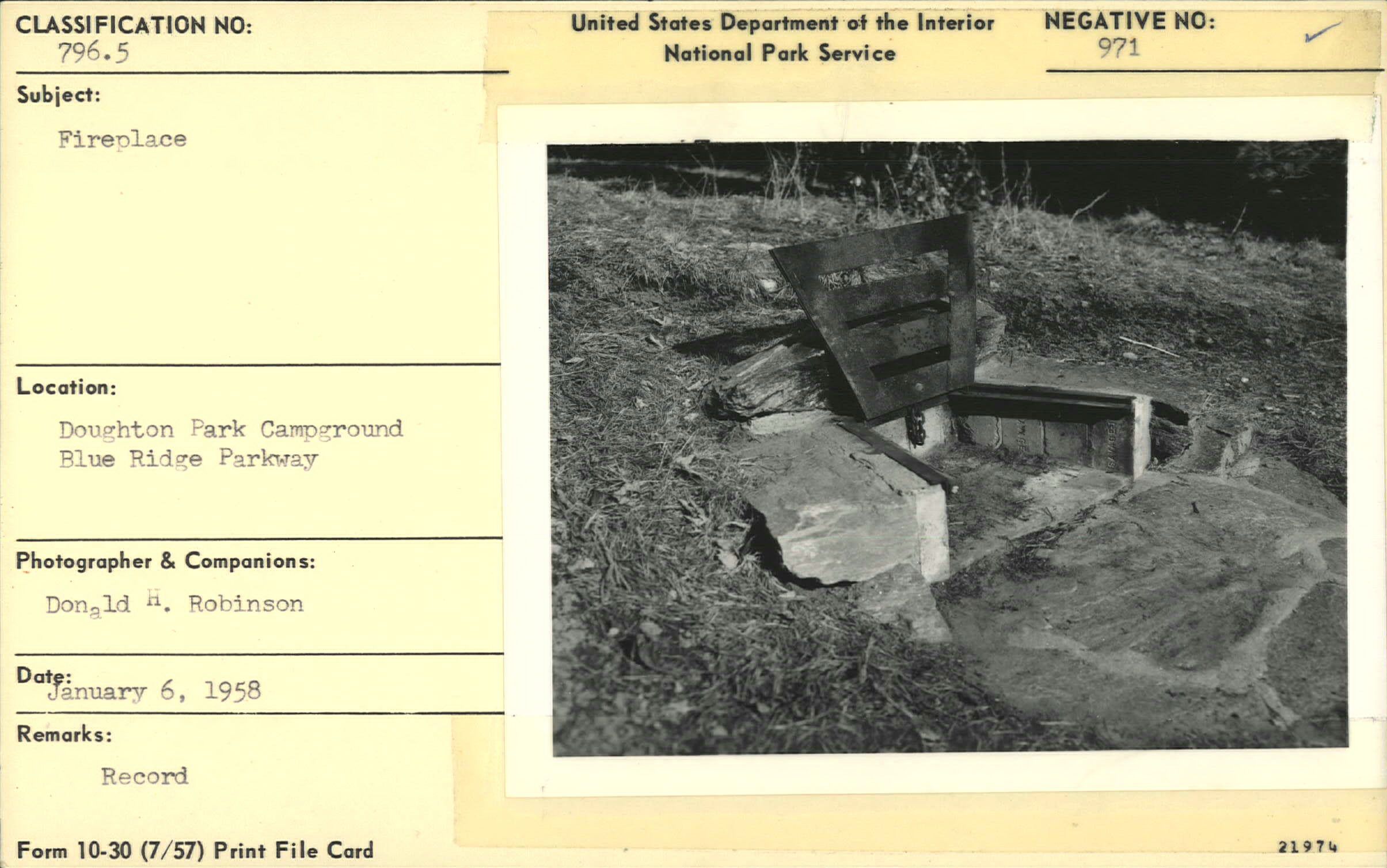 Fireplace at campsite