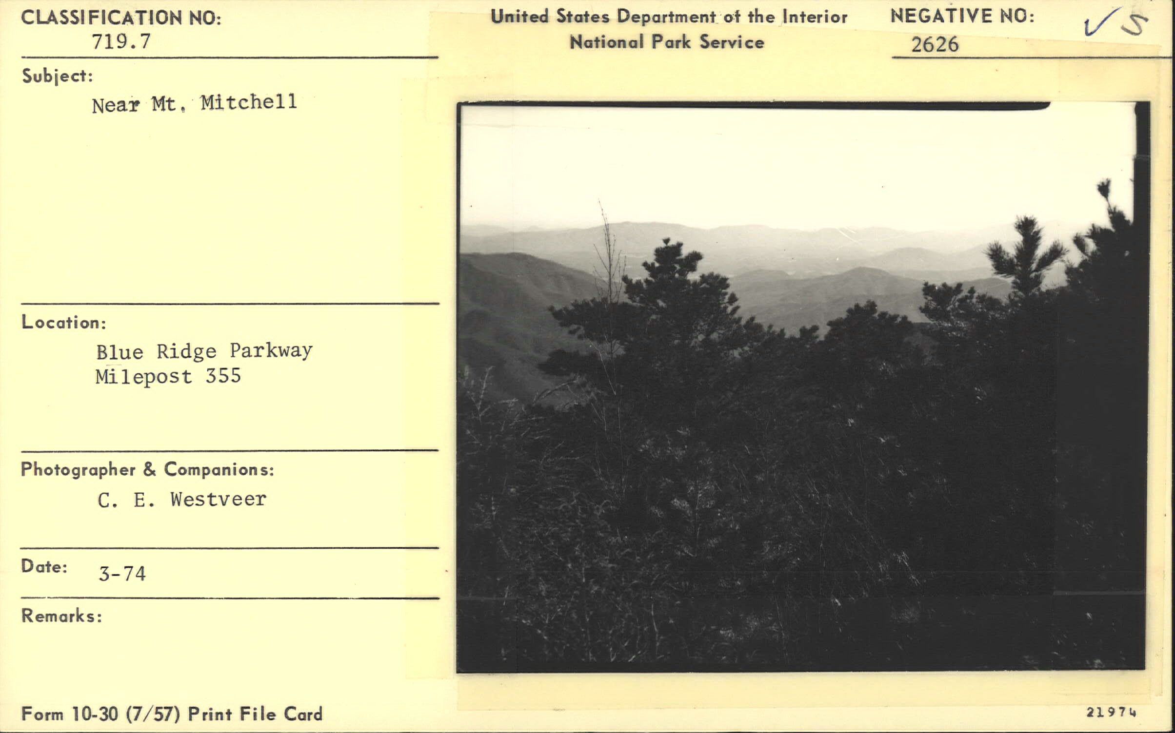 View near Mt. Mitchell