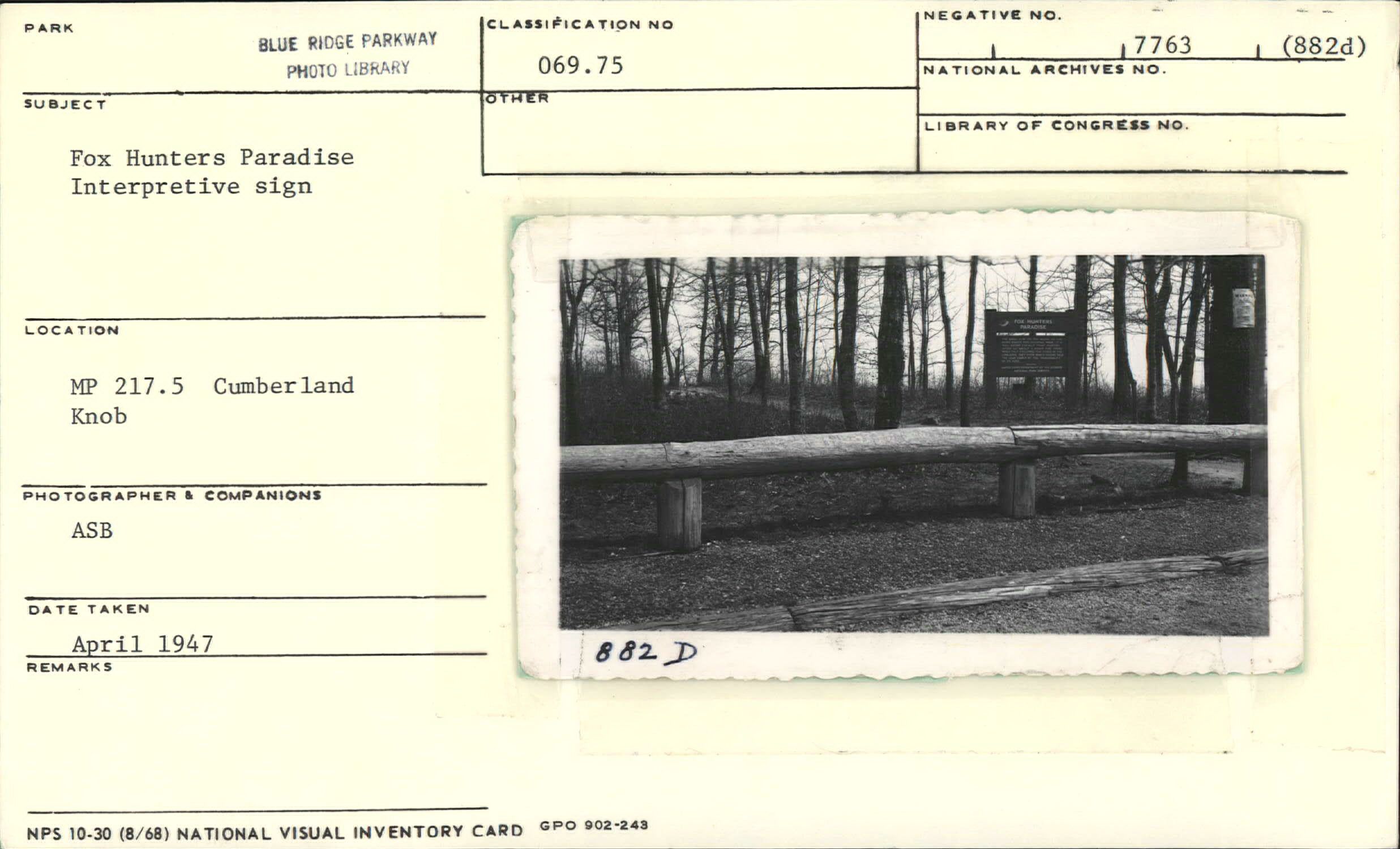 Fox Hunters Paradise interpretive sign