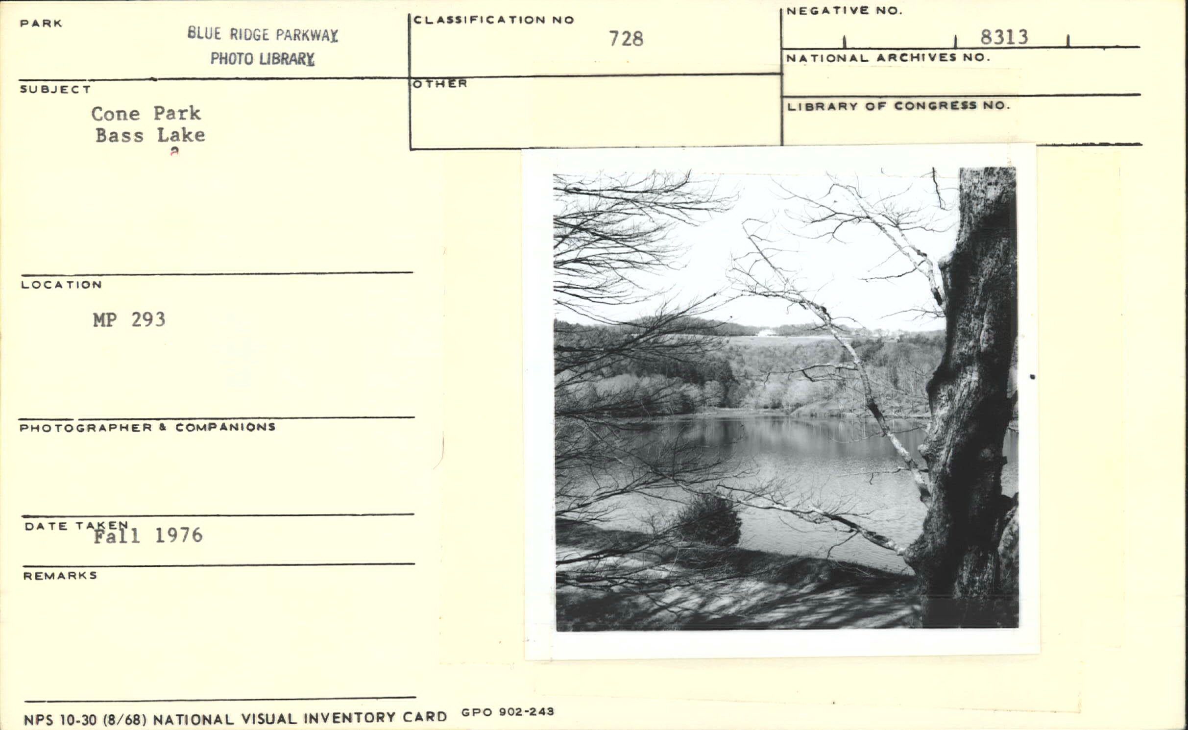 Cone Park showing Bass Lake