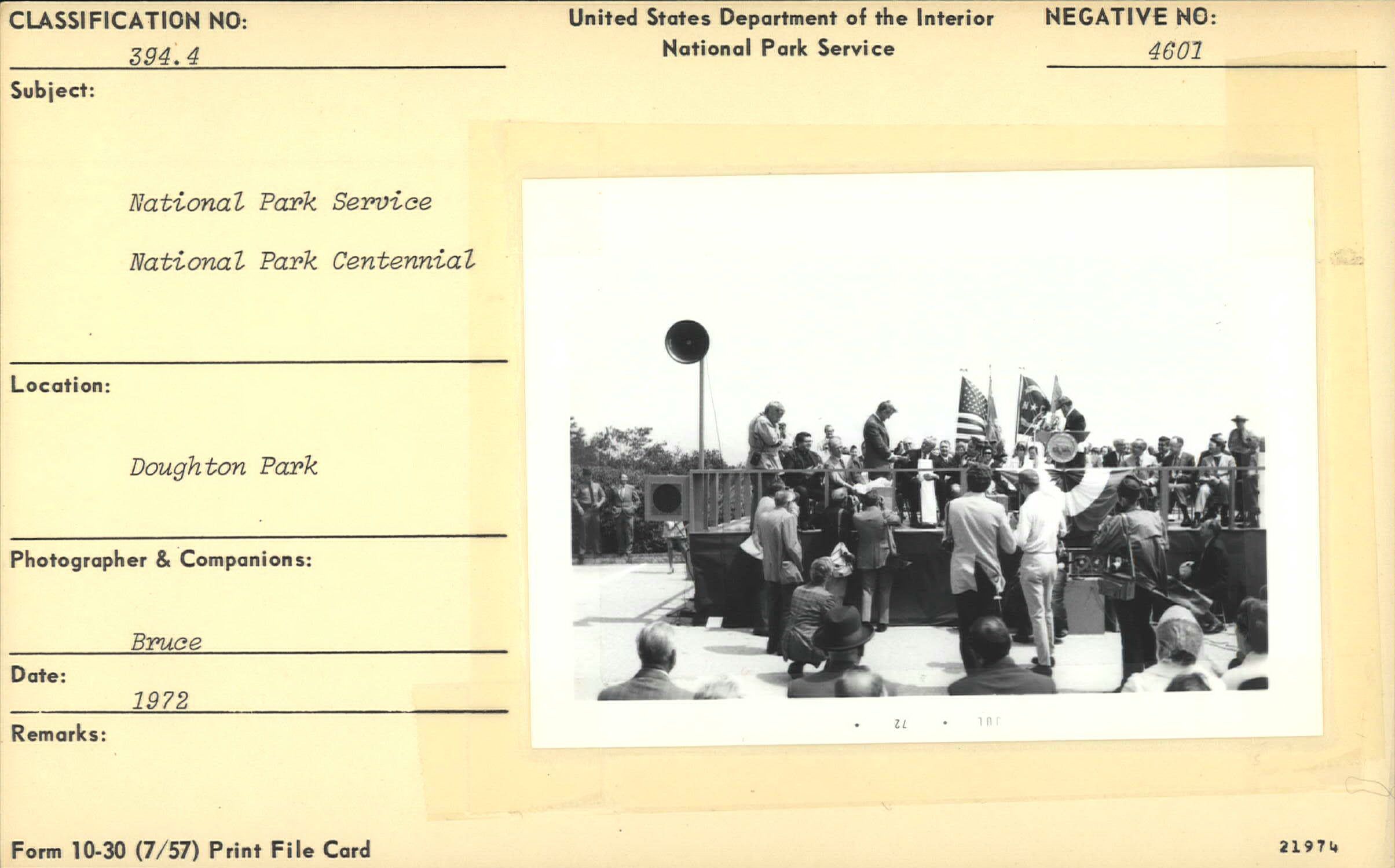 National Park Centennial celebration on stage