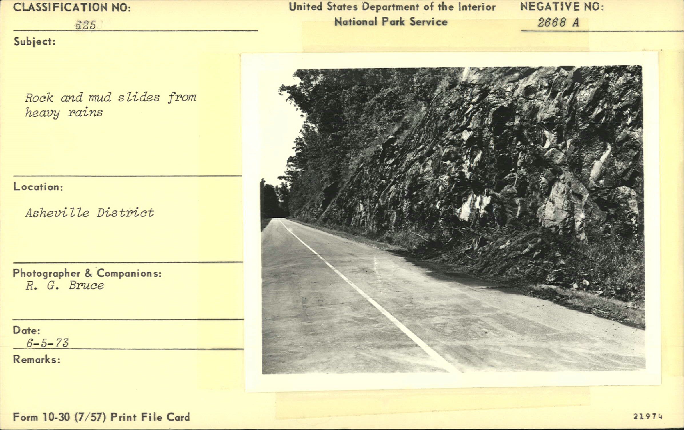 Rock and mud slides from heavy rains