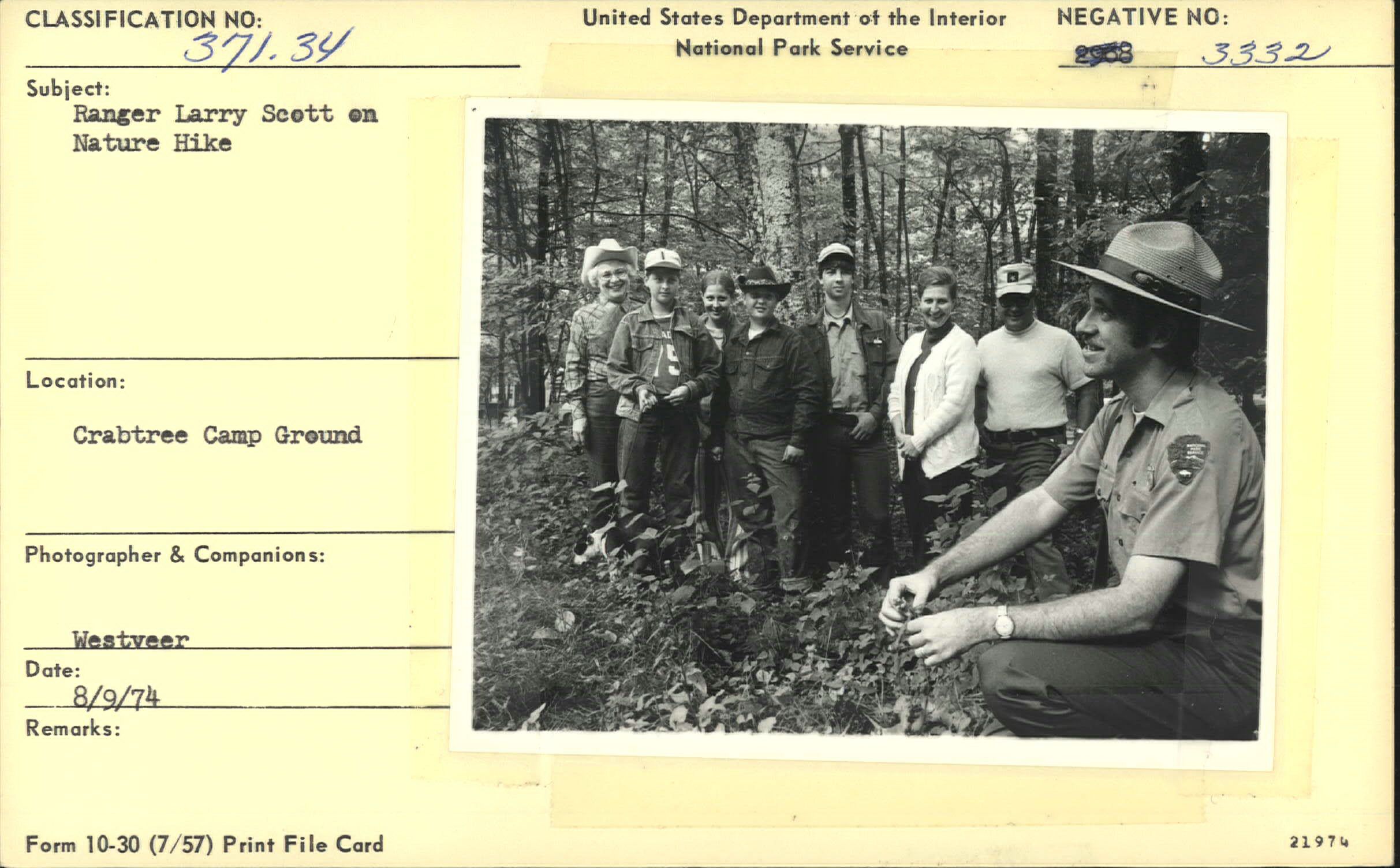Ranger Larry Scott on Nature Hike