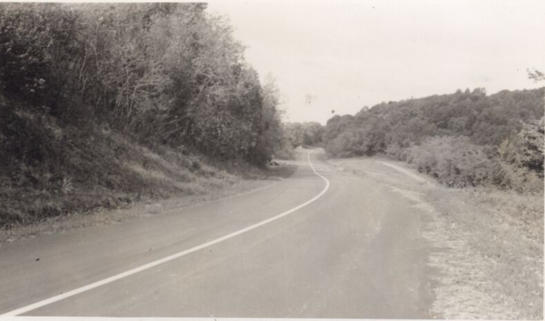 Completed pavement northward through Robinson Gap