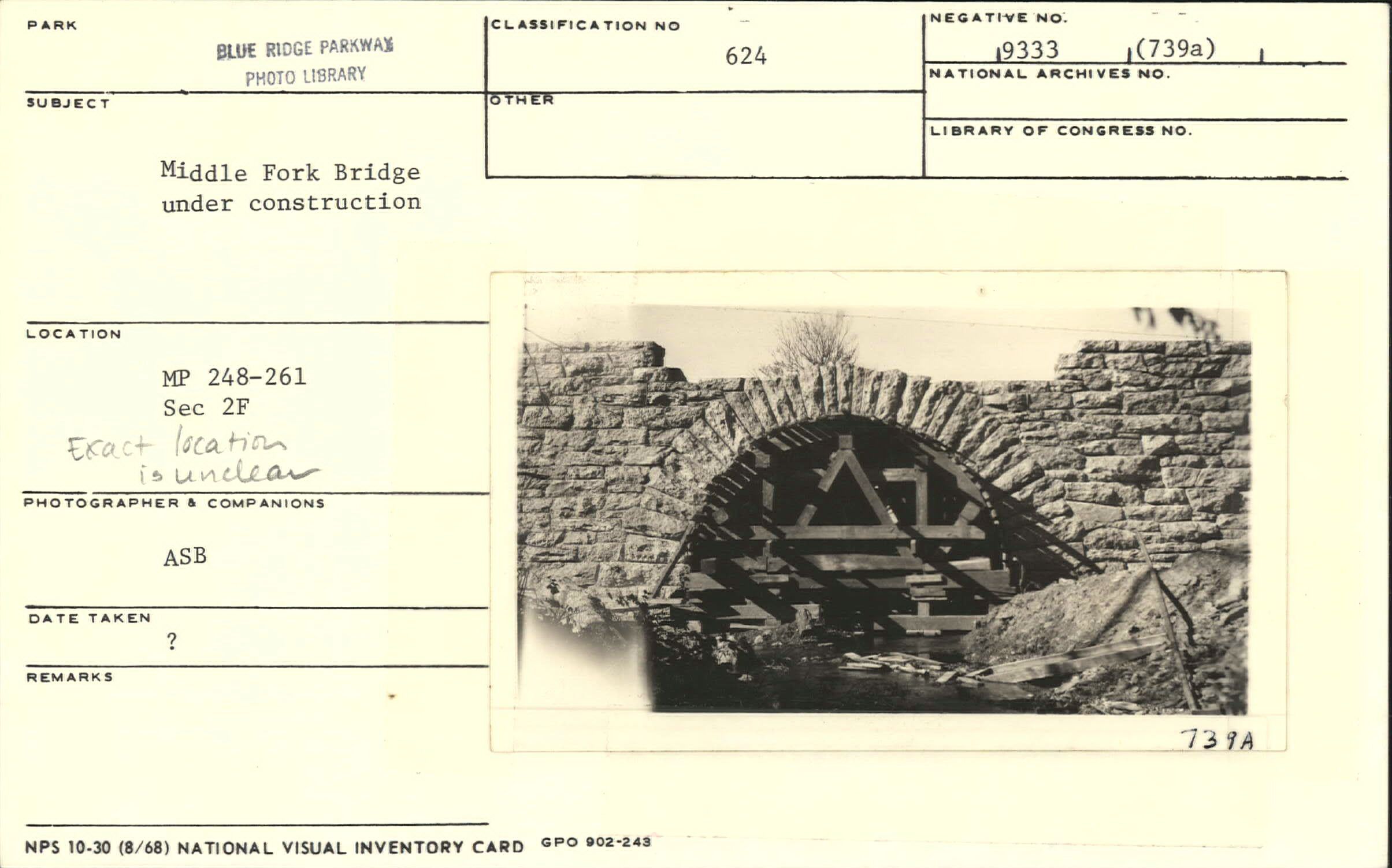 Middle Fork Bridge under construction