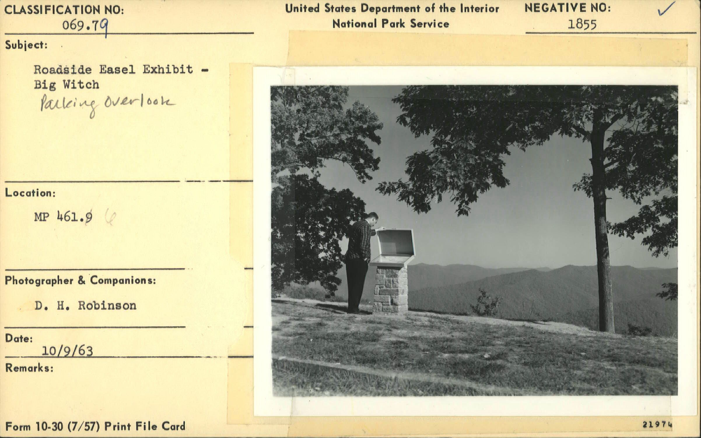 Roadside exhibit with visitor