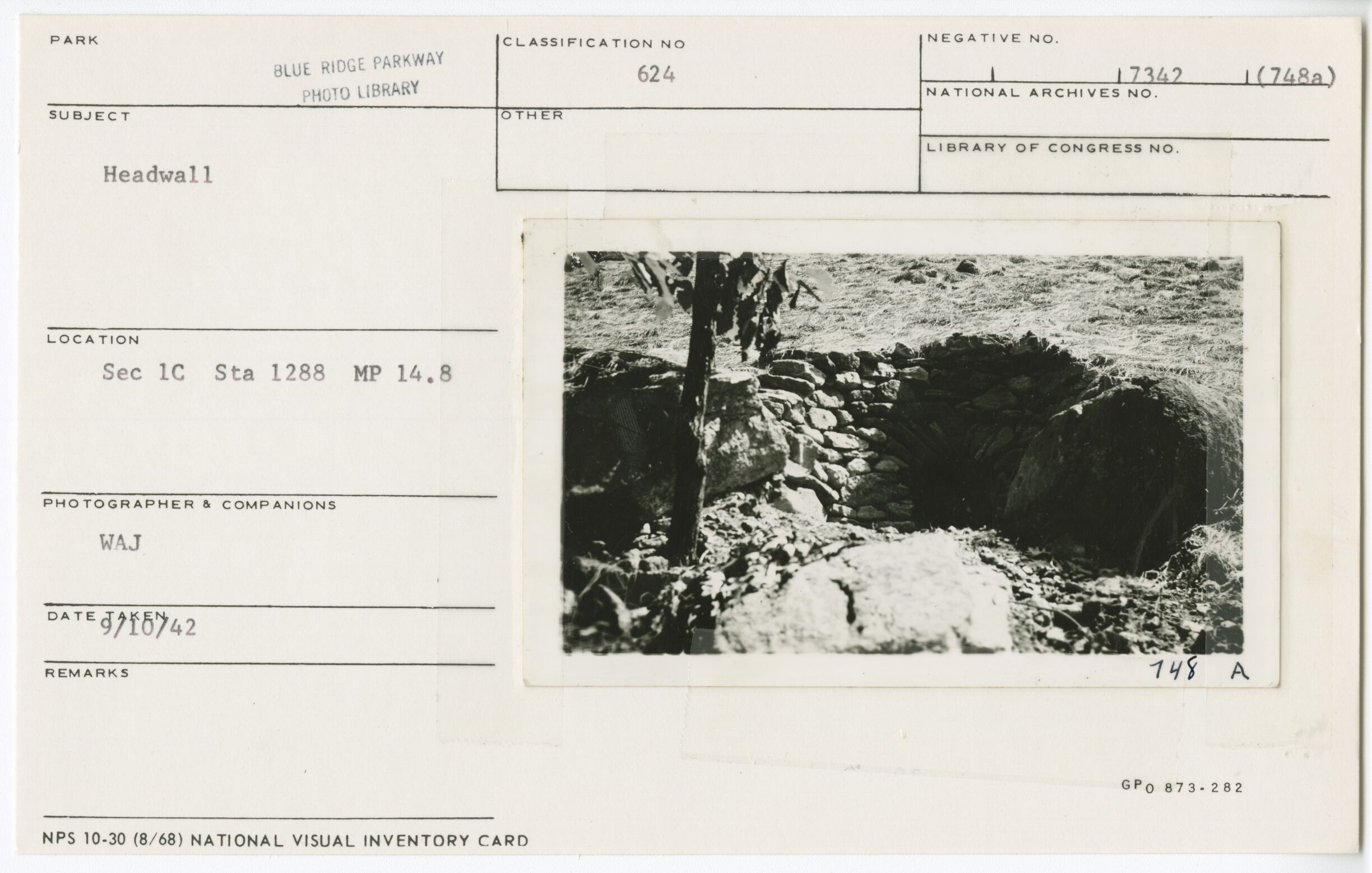 Headwall near Milepost 14.8