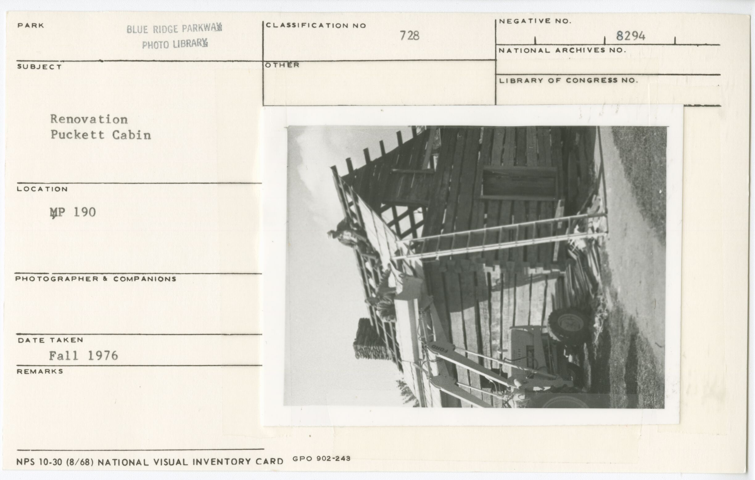 Puckett Cabin restoration