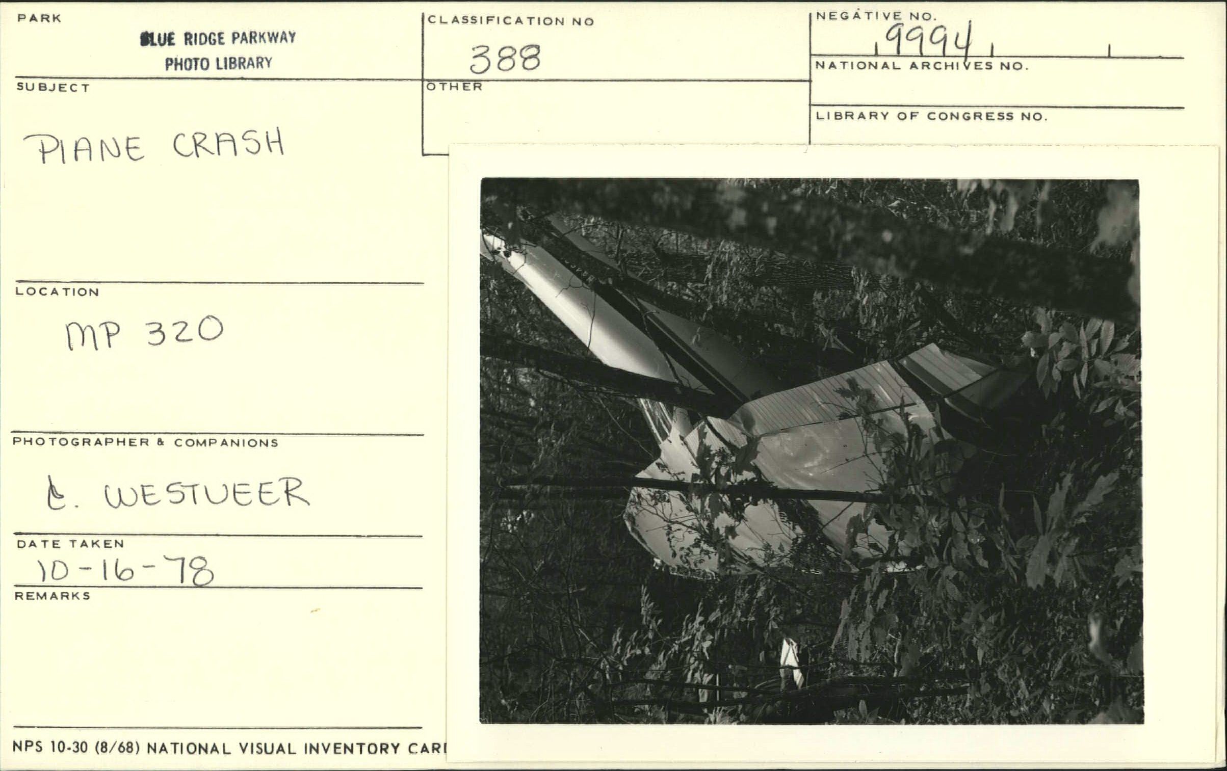 Remains of plane crash