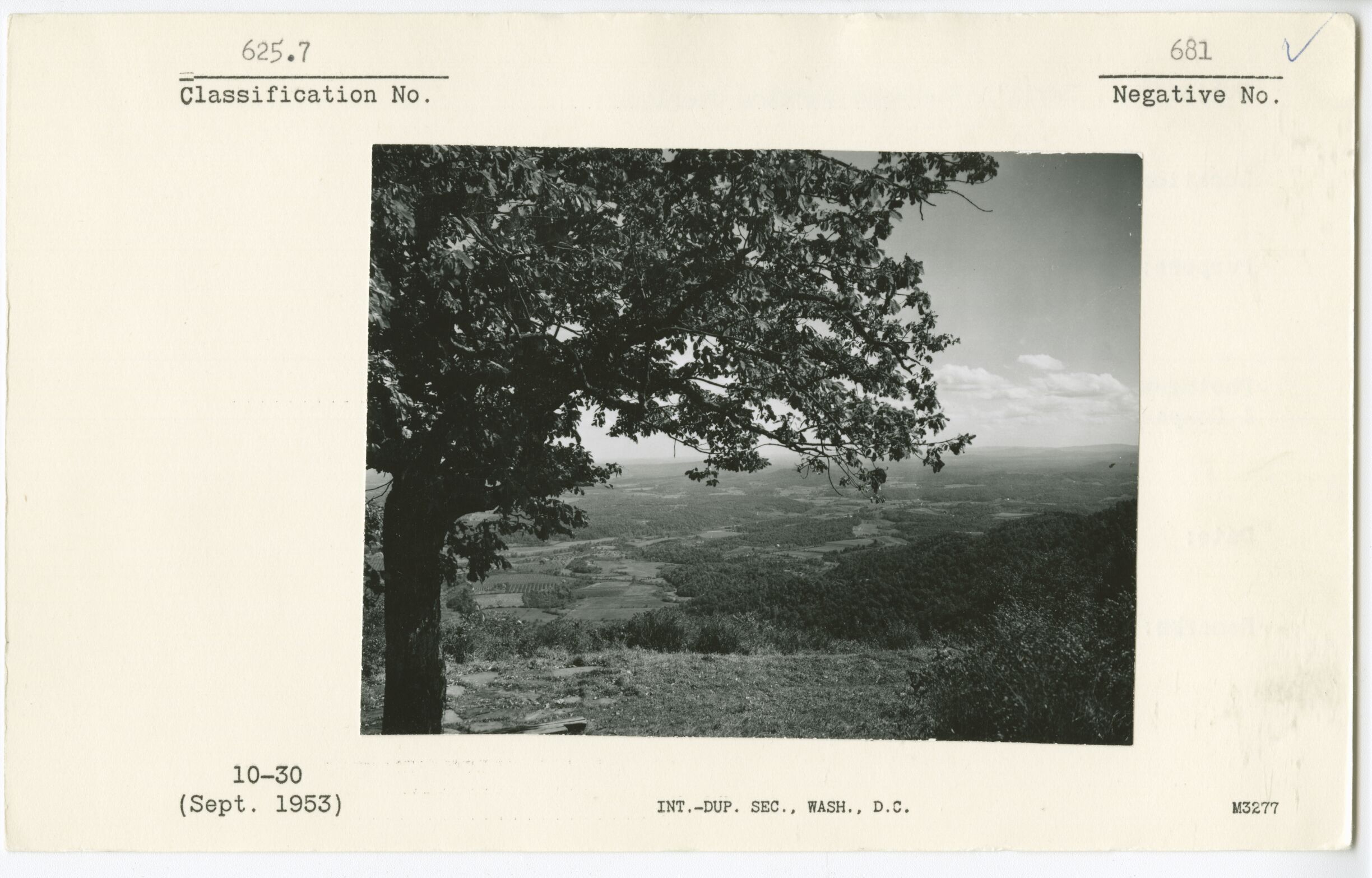 View from Devils Backbone Parking Overlook