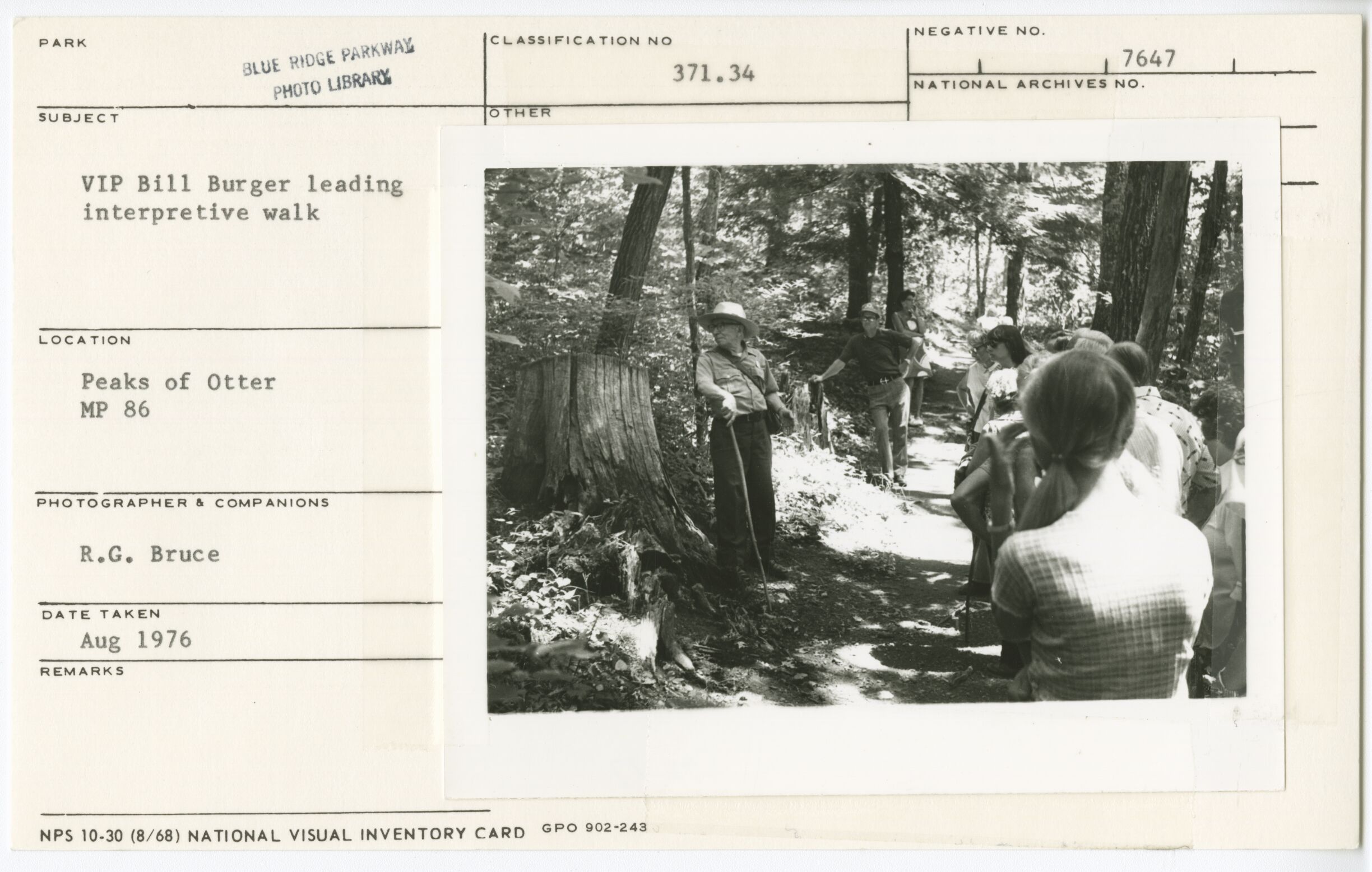 VIP Bill Burger leading interpretive walk