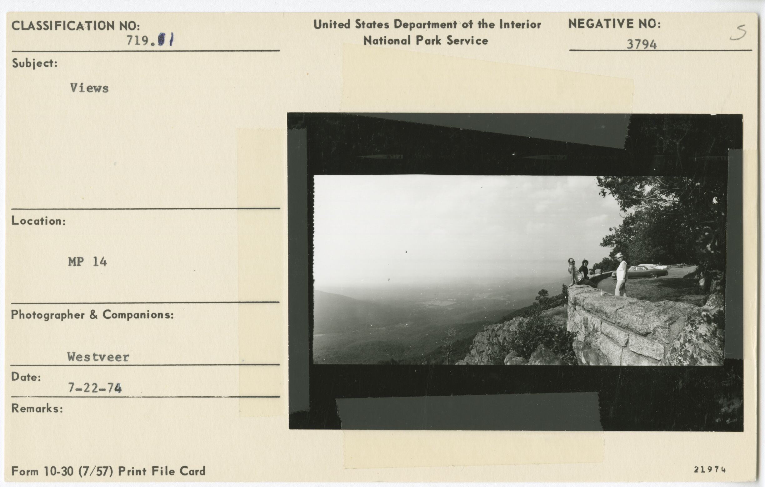 View of visitors near Milepost 14