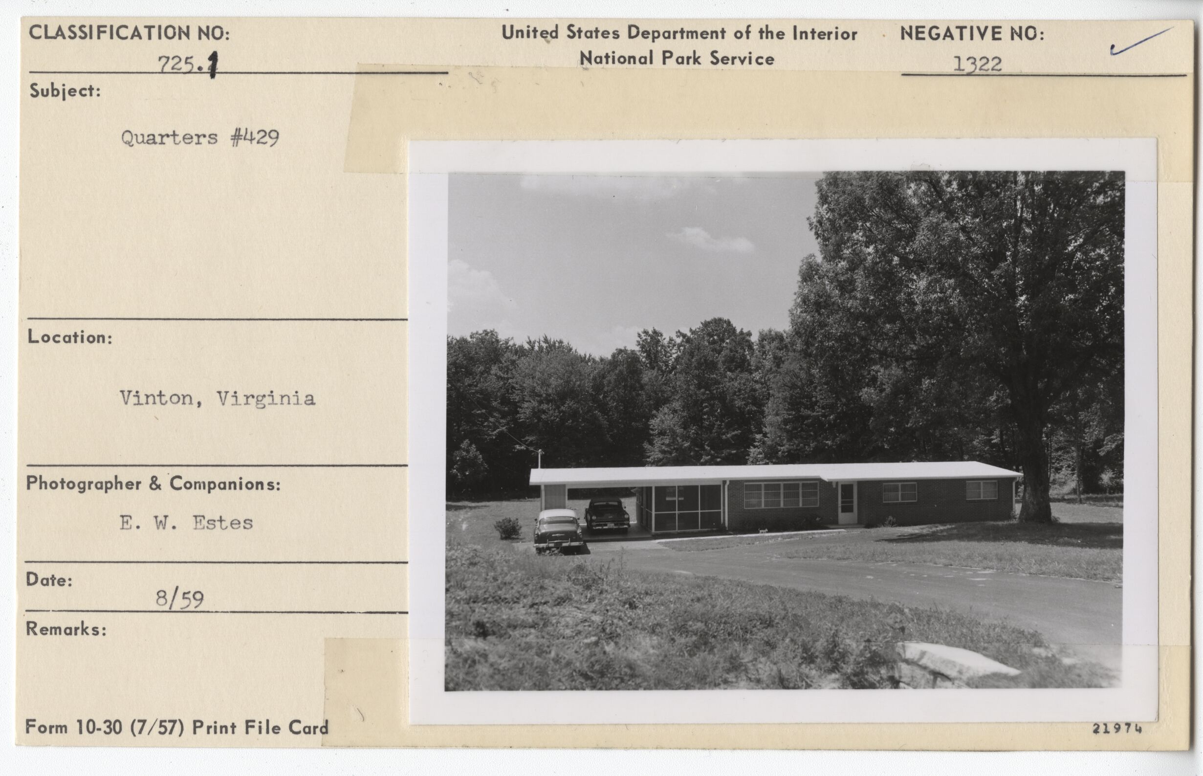 Vinton House Quarters, Bldg. #429