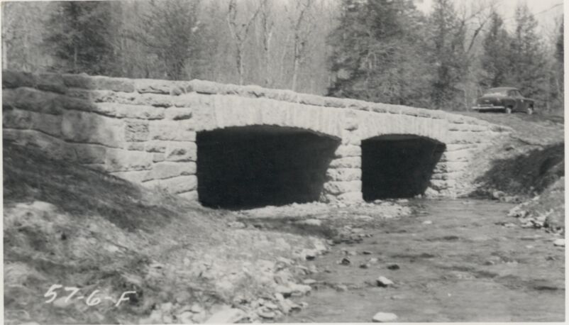 View of headwall treatment on structure, Station 459+66