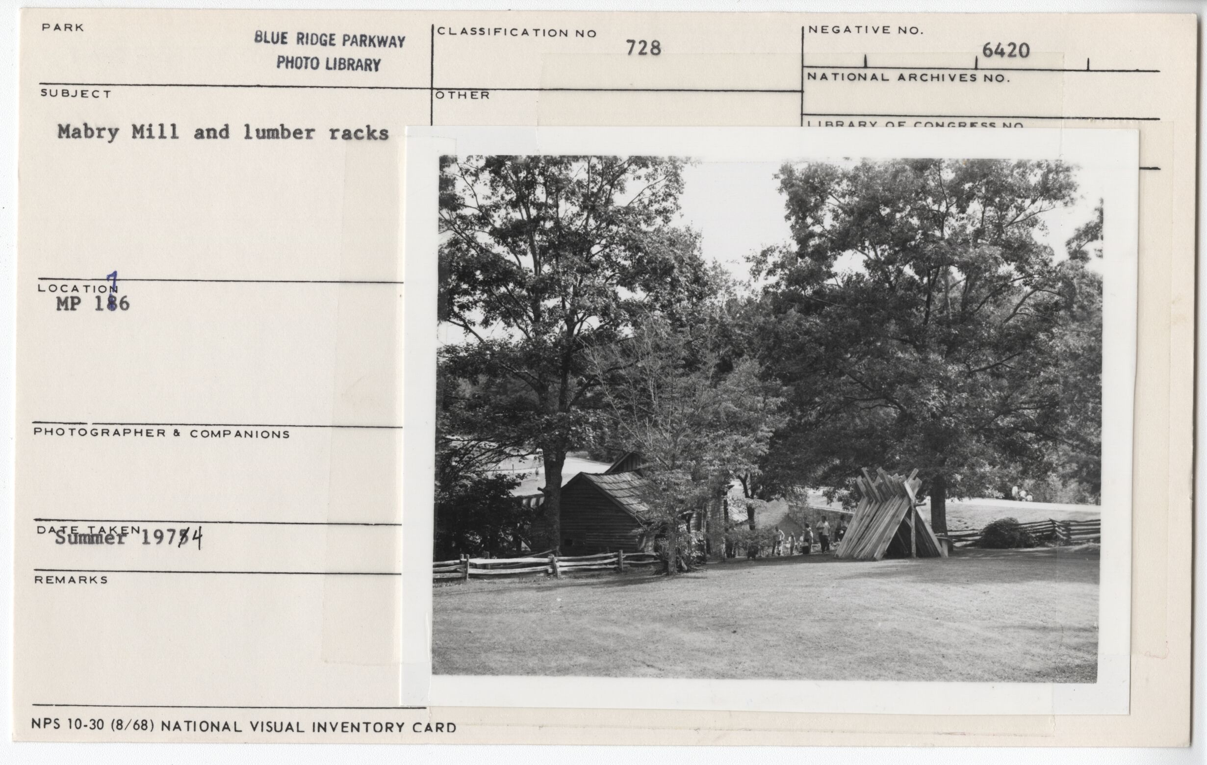 Mabry Mill and lumber racks