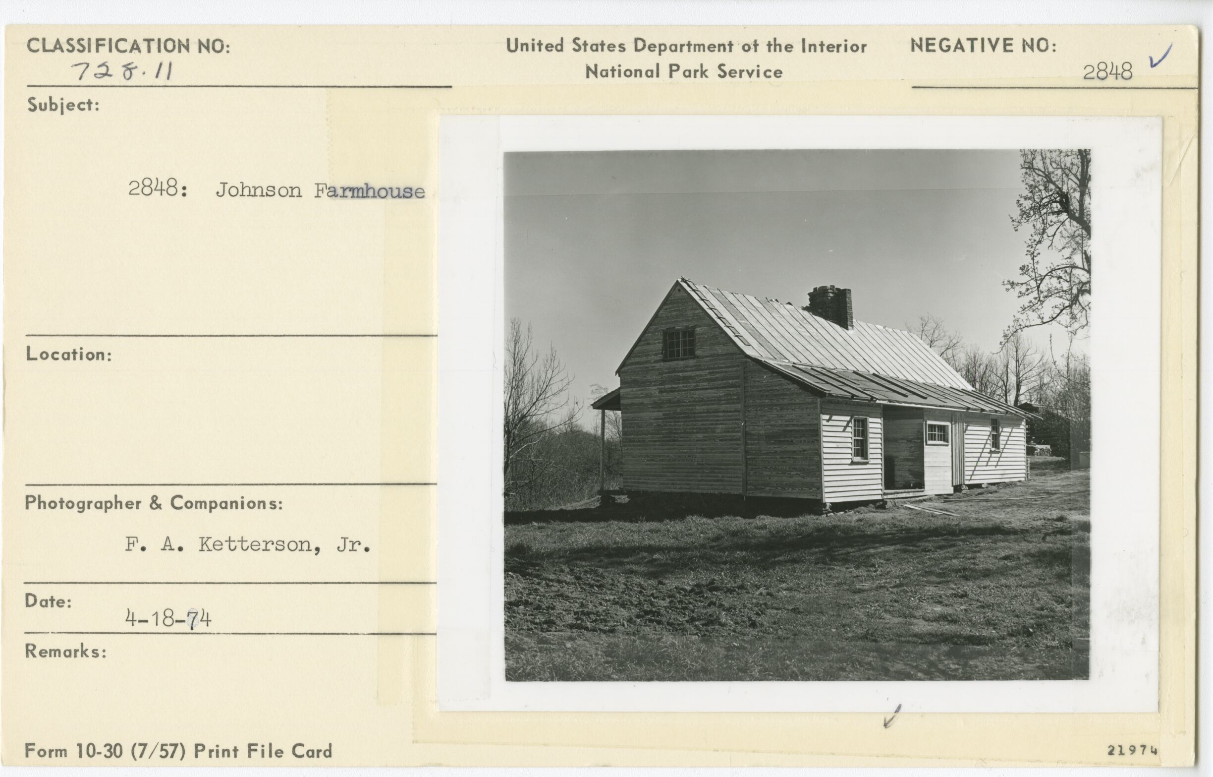 Johnson Farm during second phase of restoration