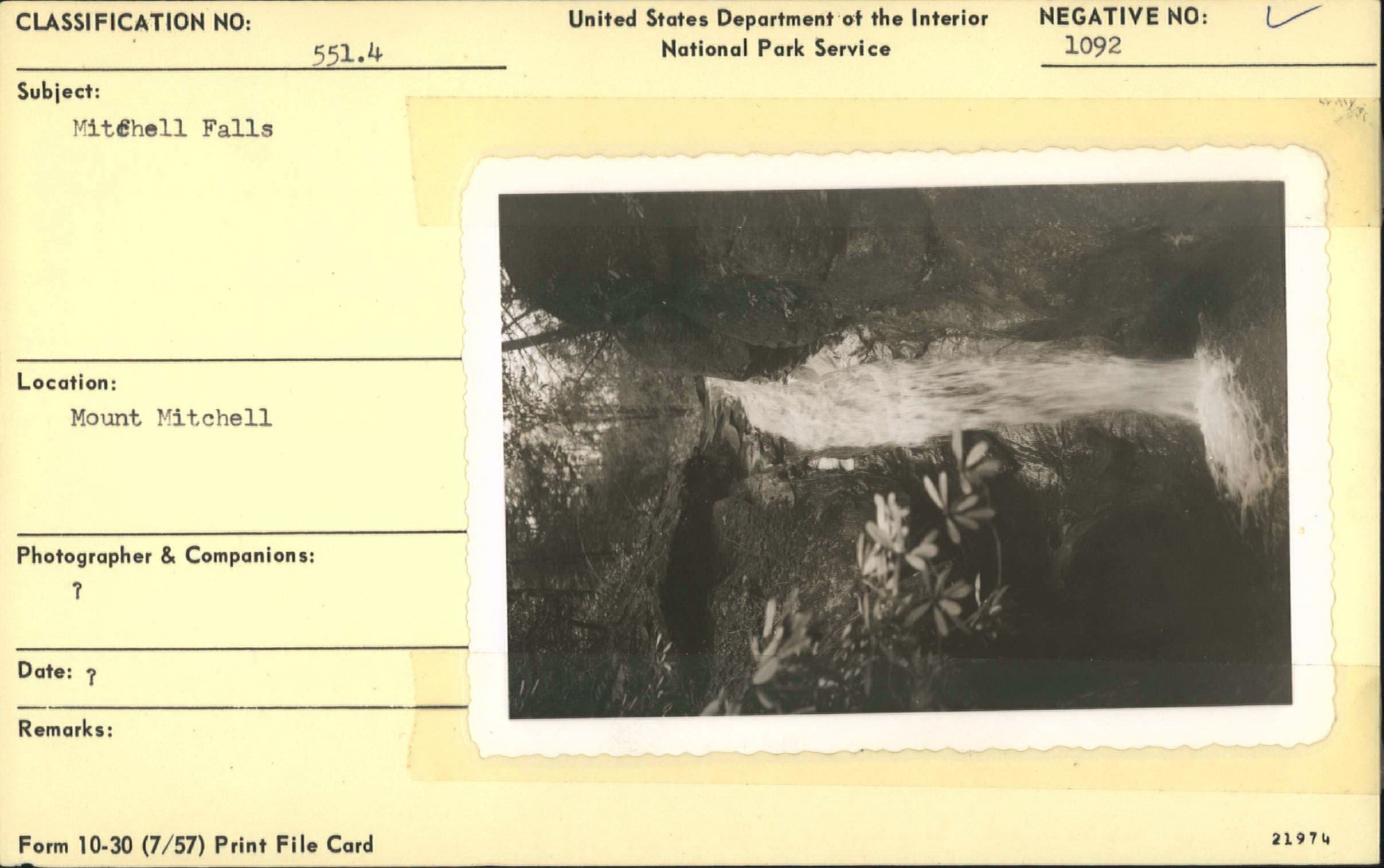 Mitchell Falls in Mt. Mitchell State Park