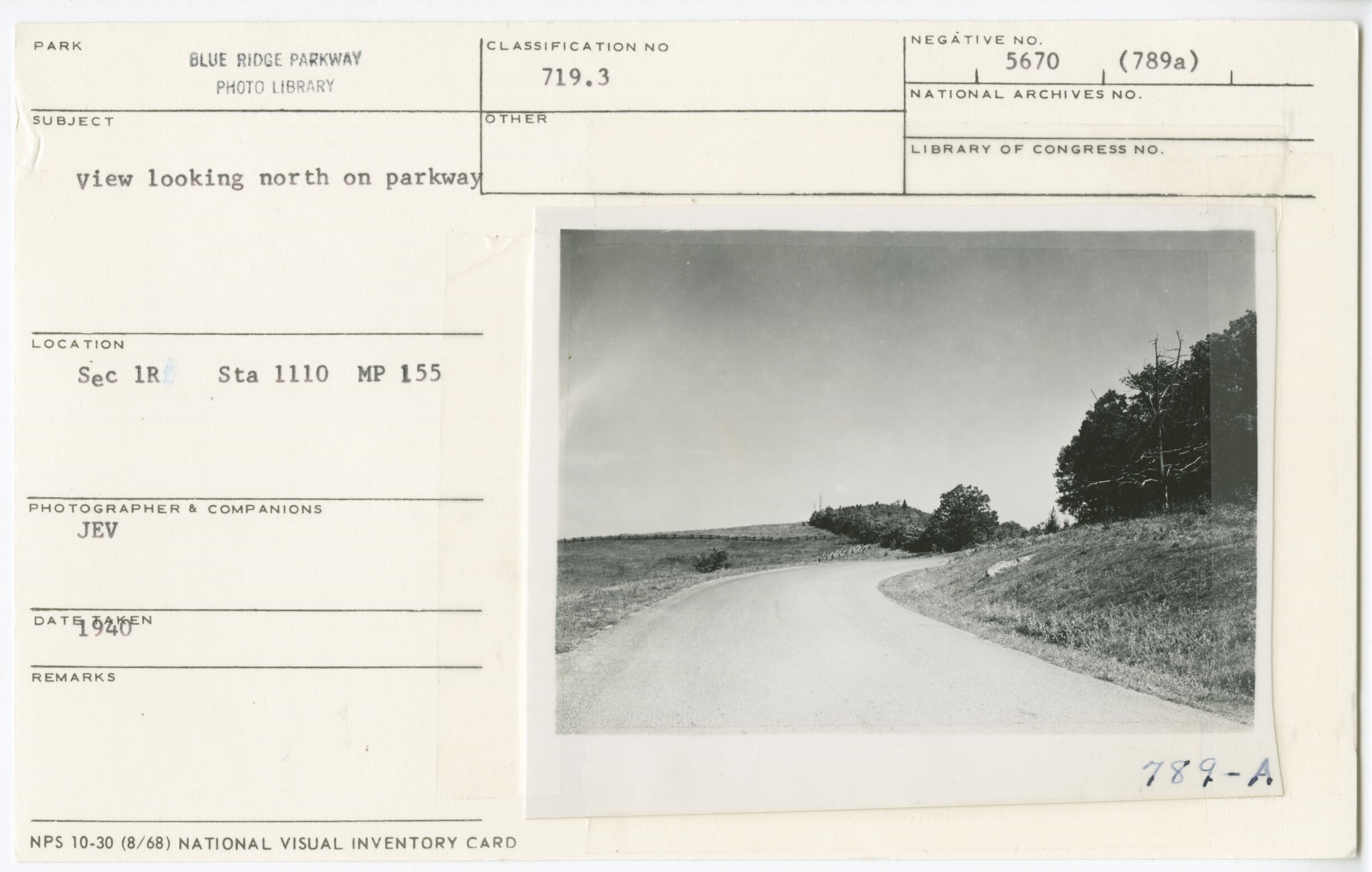 View looking north on Parkway