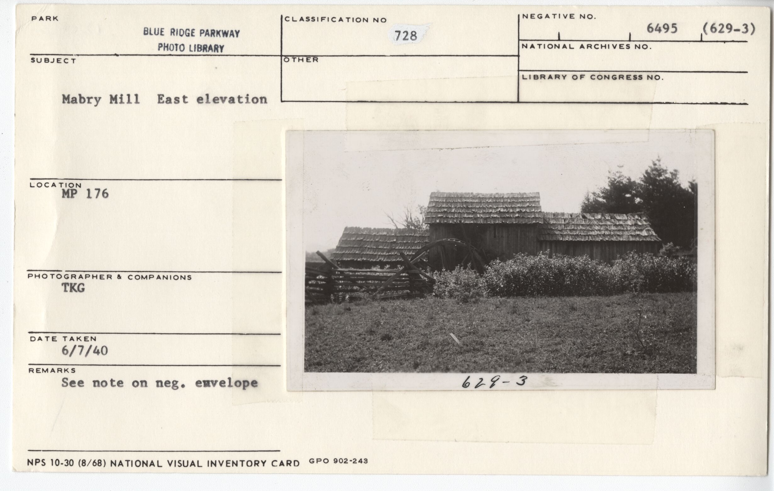 Mabry Mill, East Elevation