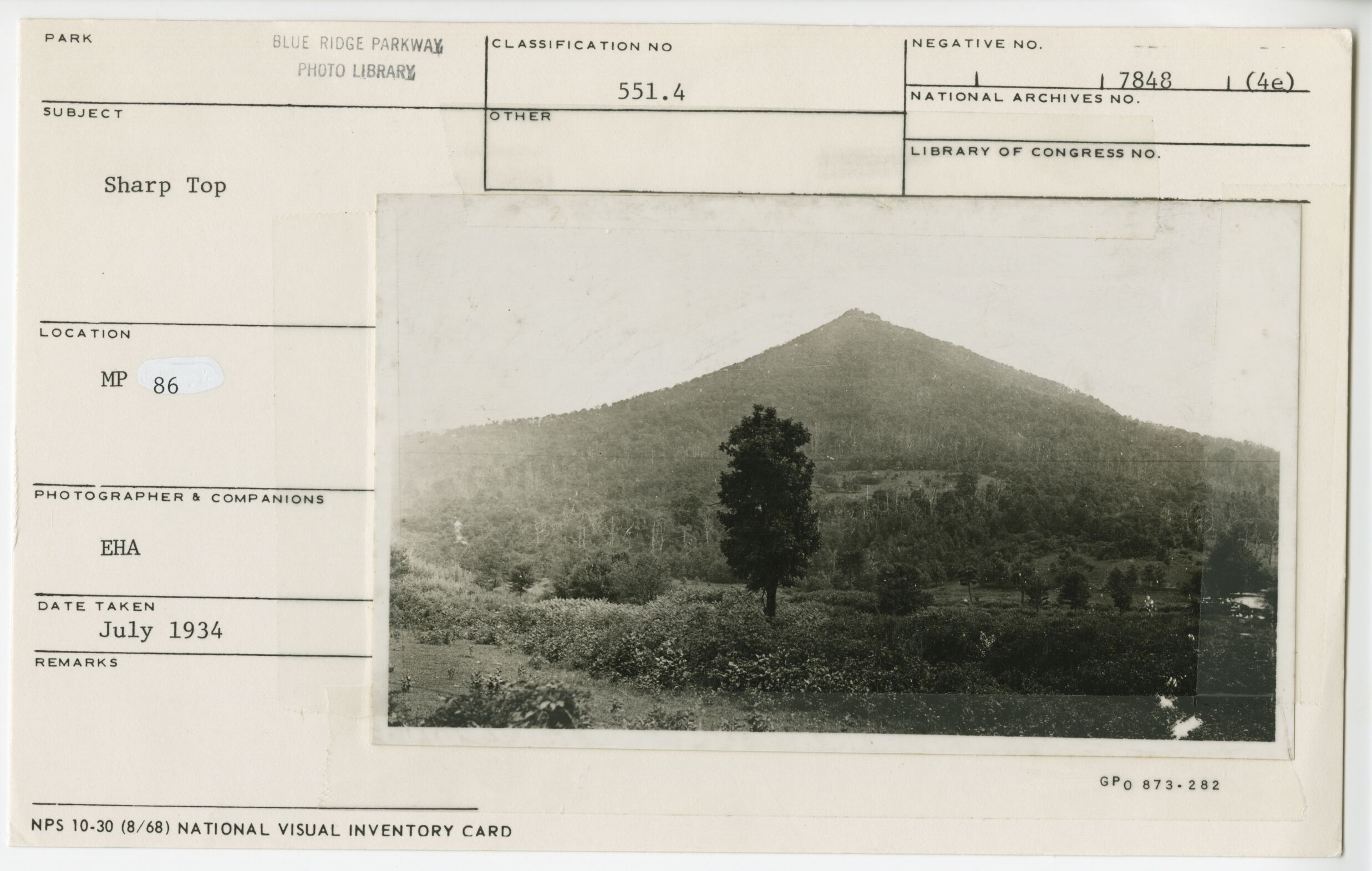 Sharp Top view from Peaks of Otter