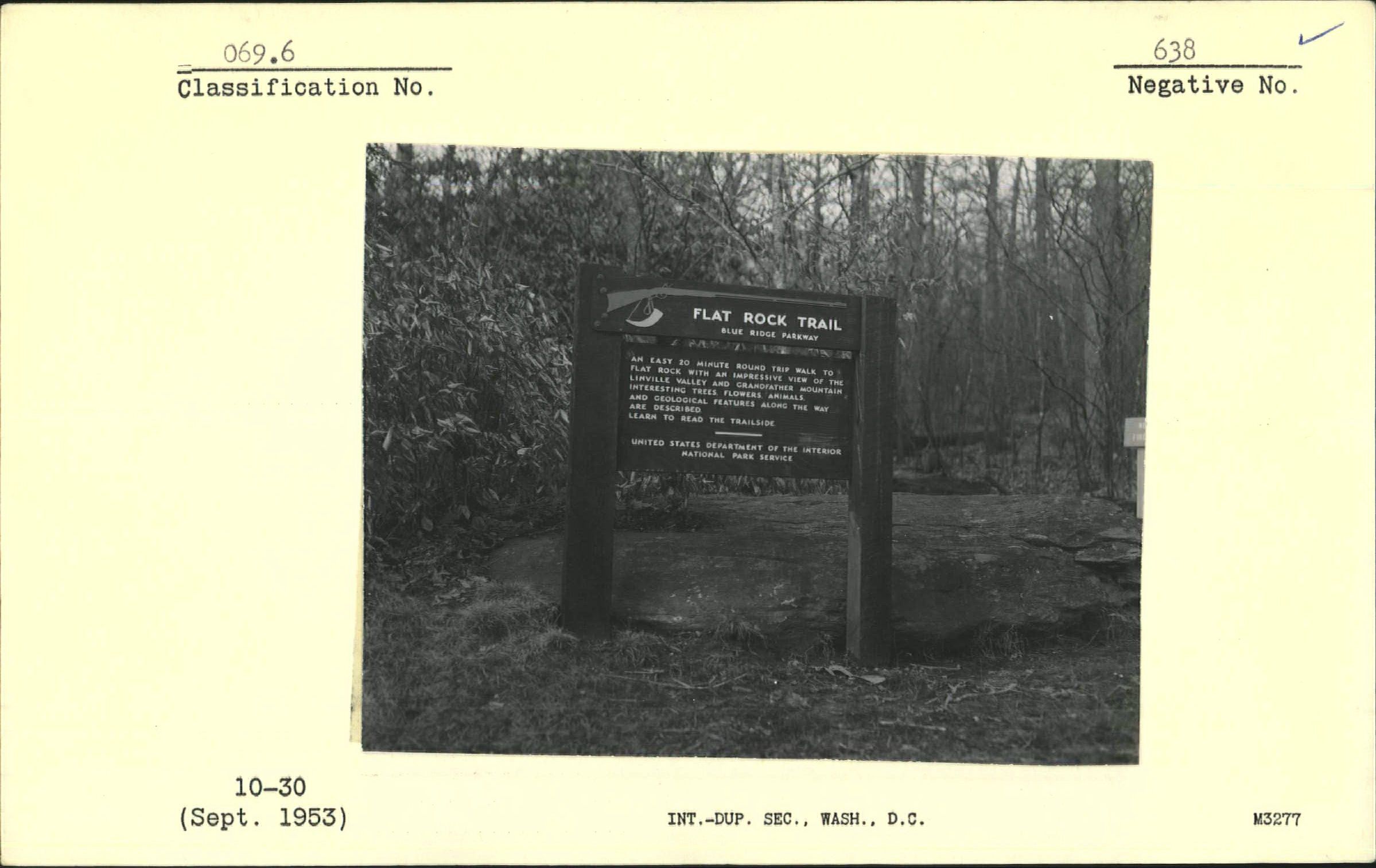 Flat Rock Trail interpretive sign