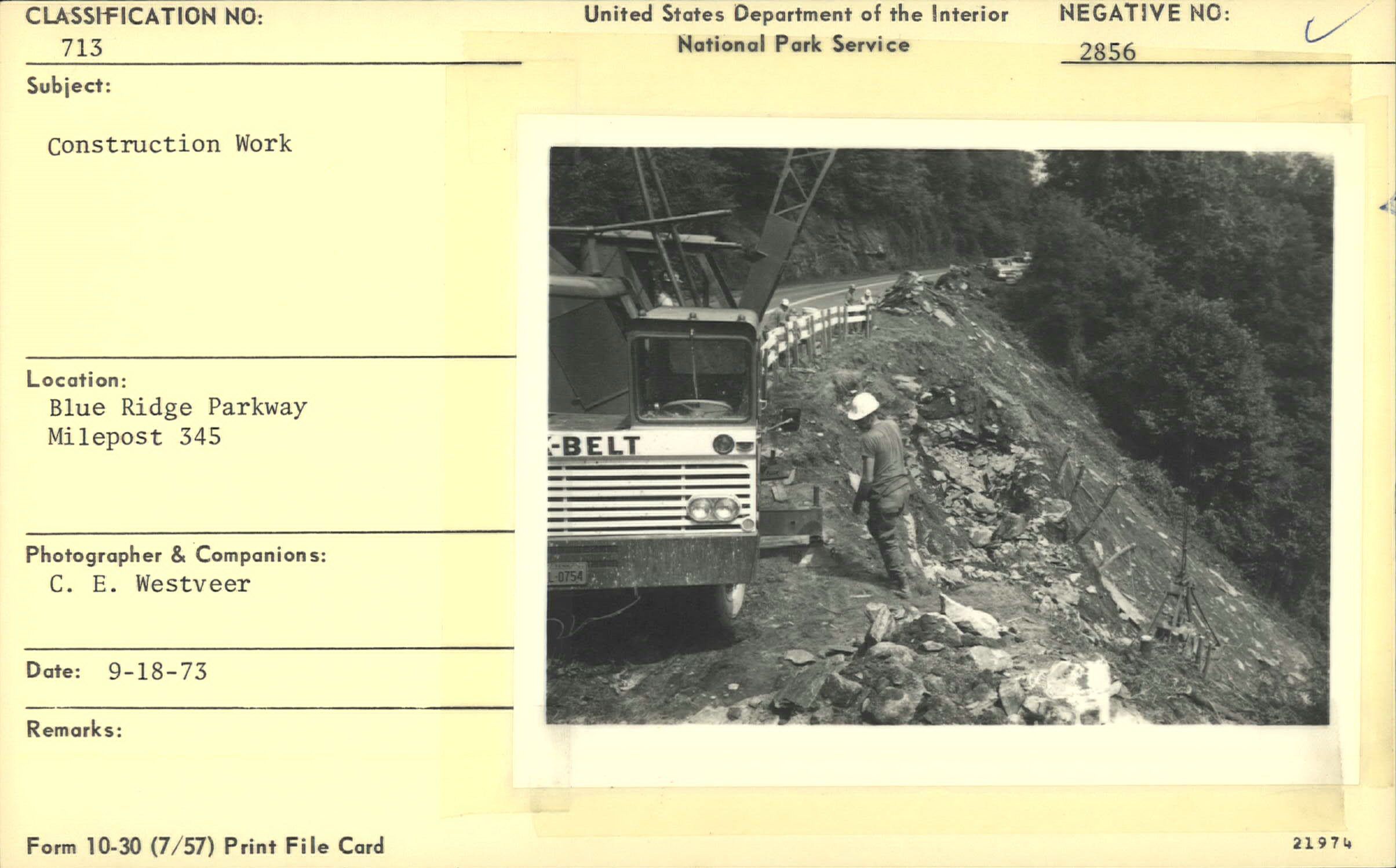 Construction work at Milepost 345