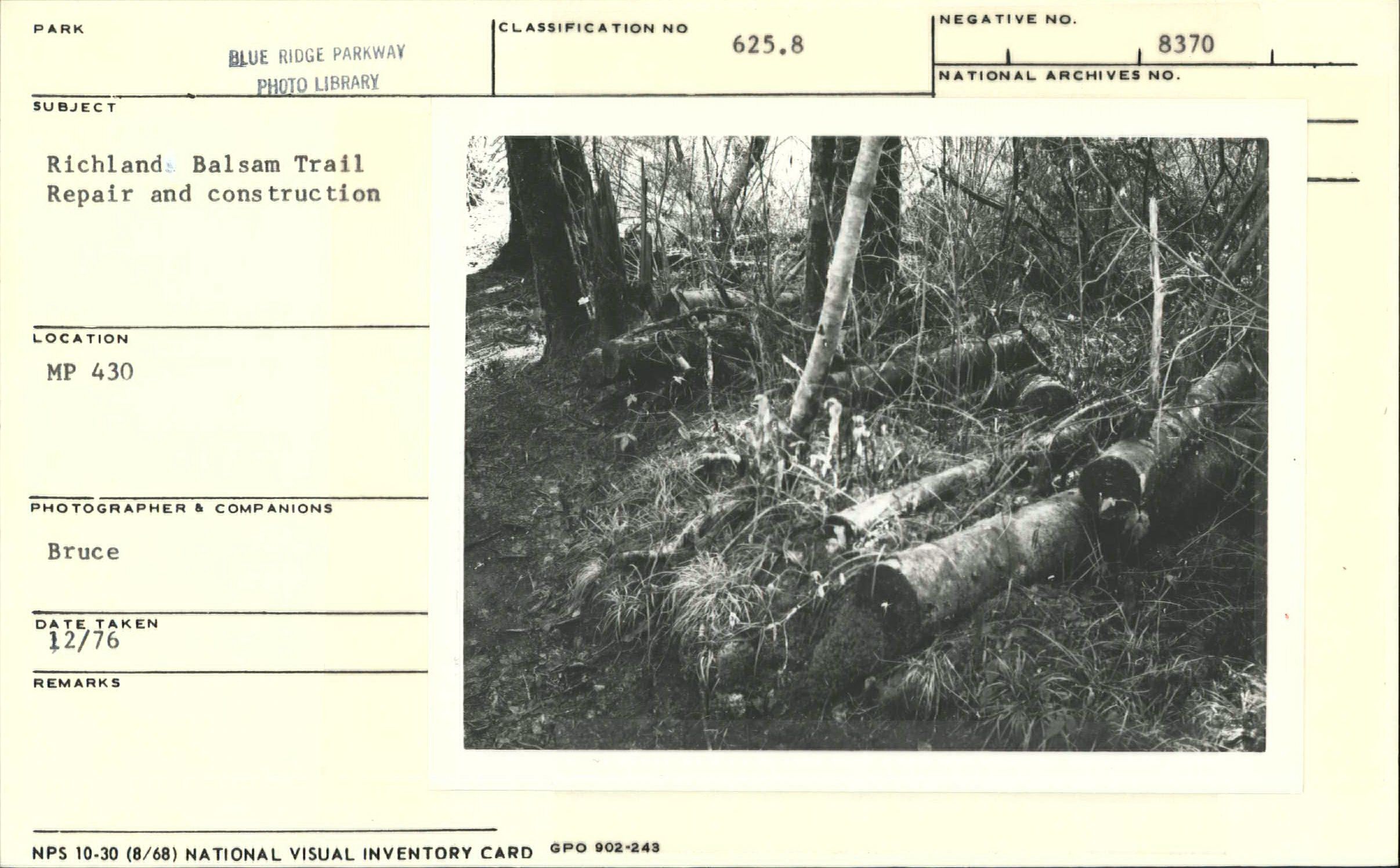 Richland Balsam Trail repair and construction